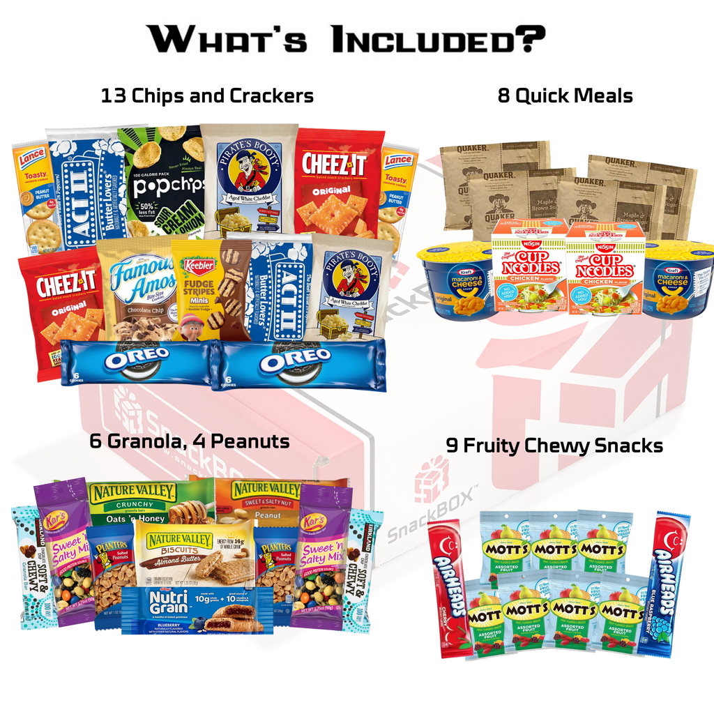 Quick Meals* Original SnackBOX Care Package (40 Snacks)