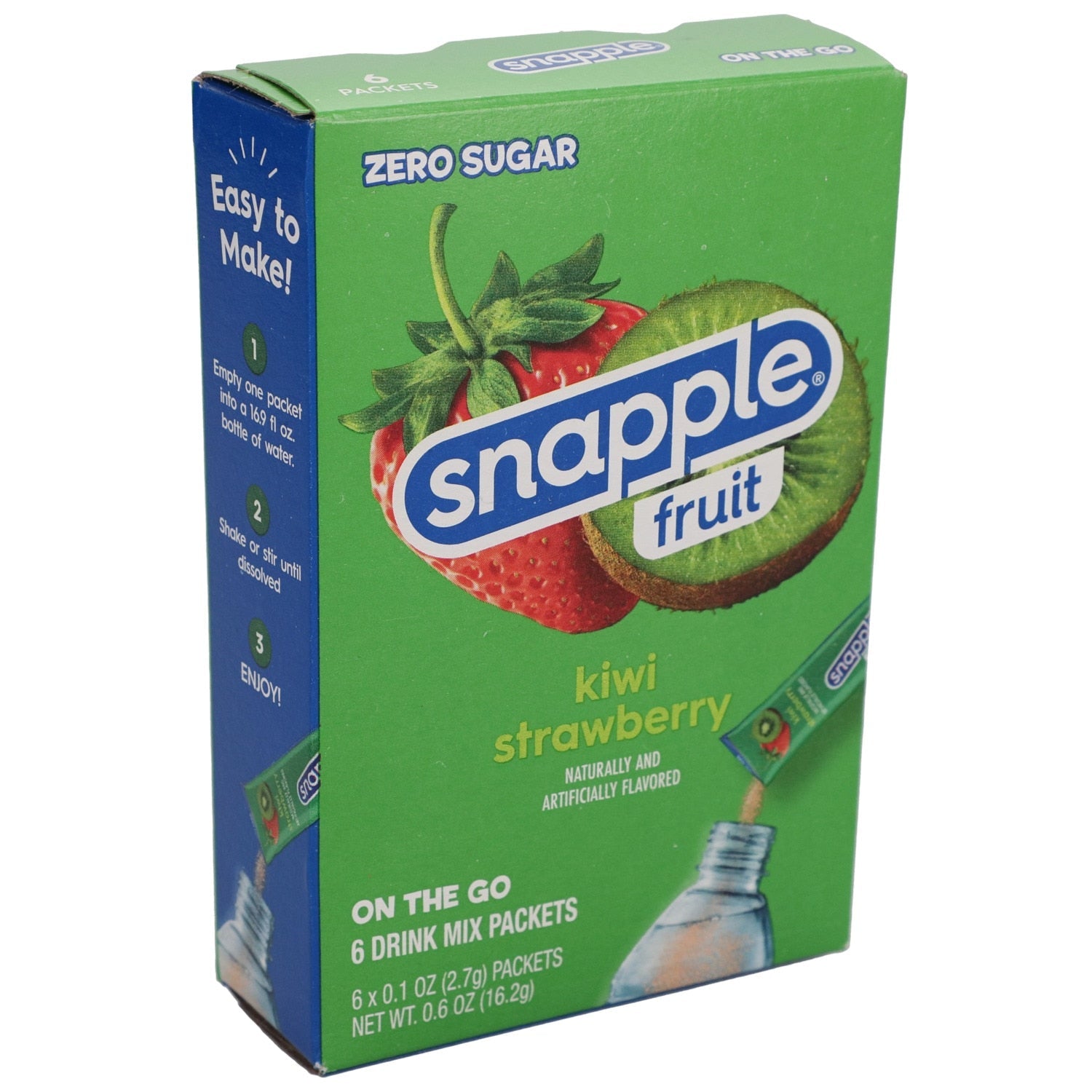 Snapple Fruit Kiwi Strawberry Drink Mix, 6-pc Pack.