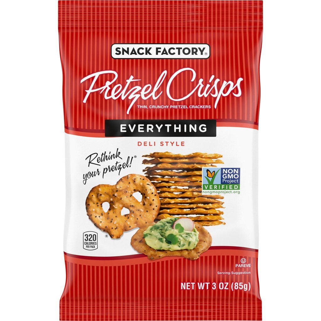 Snack Factory Everything Deli Style Pretzel Crisps, 3-oz. Bag