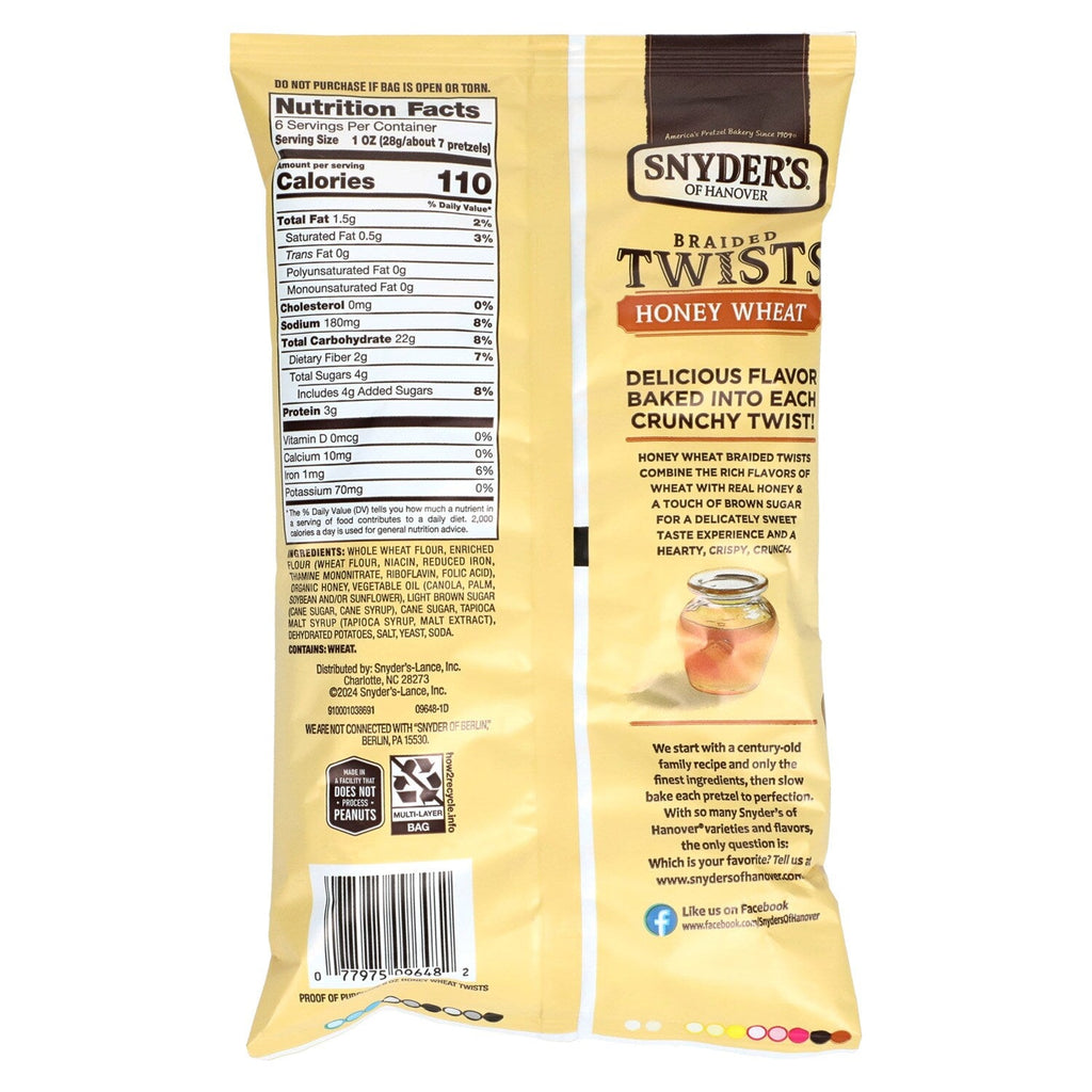 Snyder's Honey Wheat Braided Pretzel Twists, 1-ct.