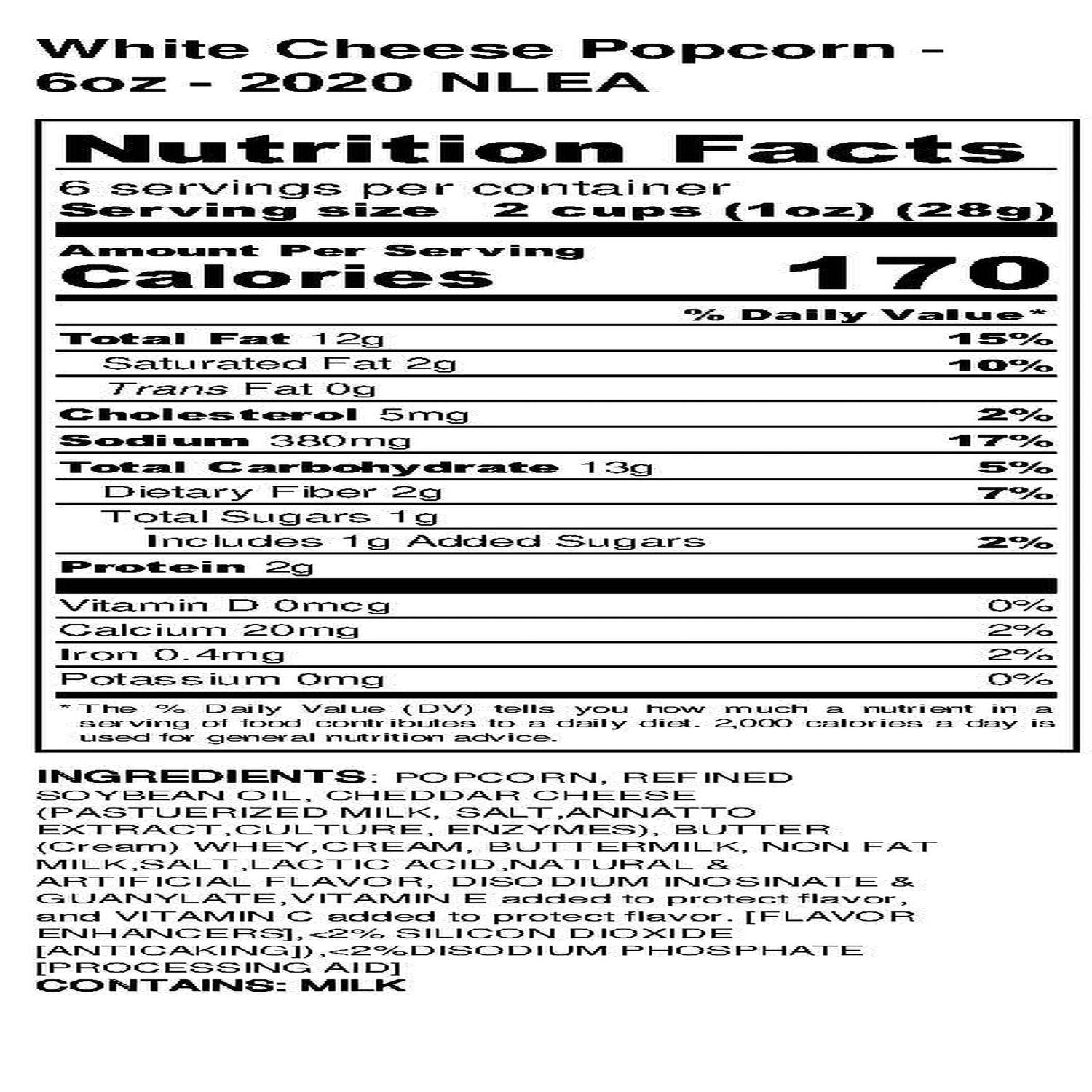 Brim's Gourmet White Cheddar Popcorn, 6-oz. Bags
