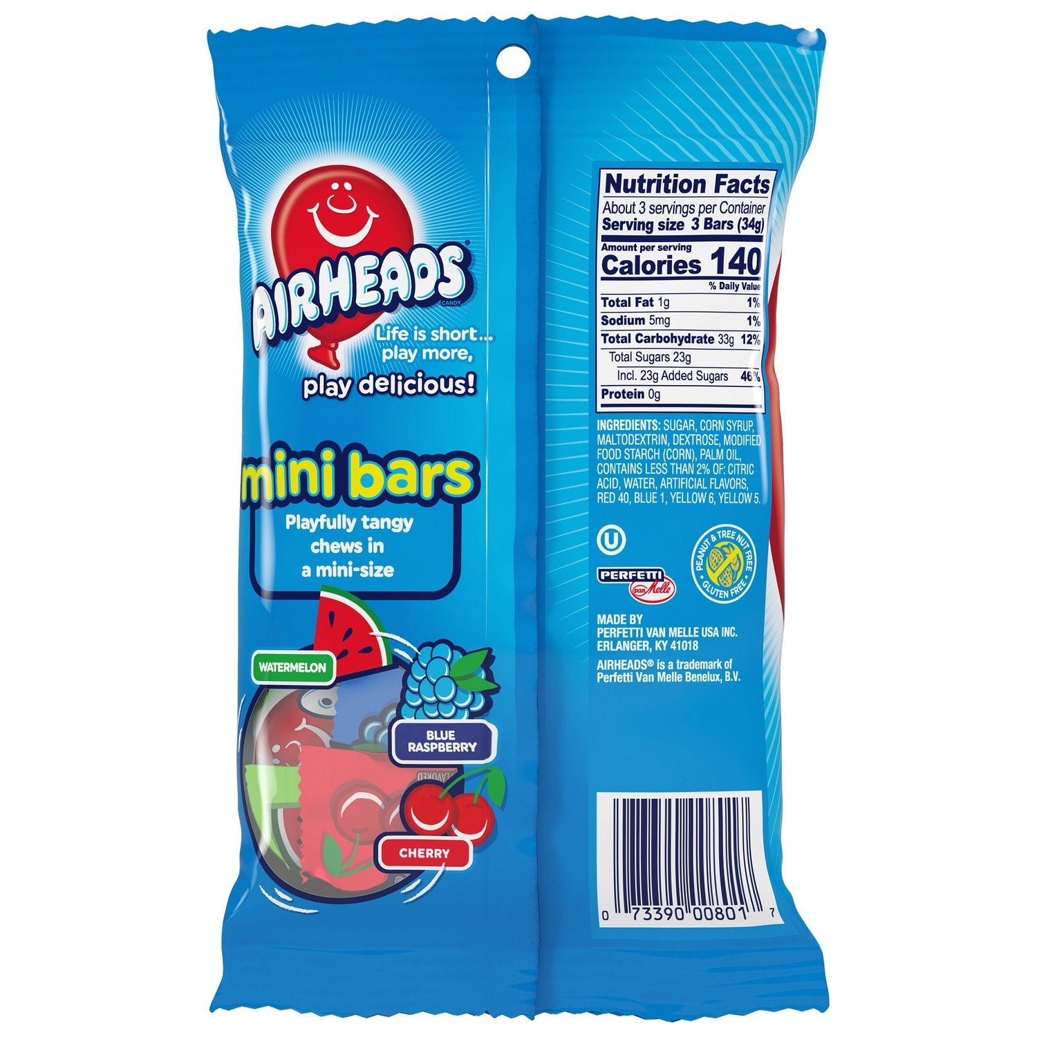 Airheads Assorted Mini Candy Bars, 3.62 oz. Packs