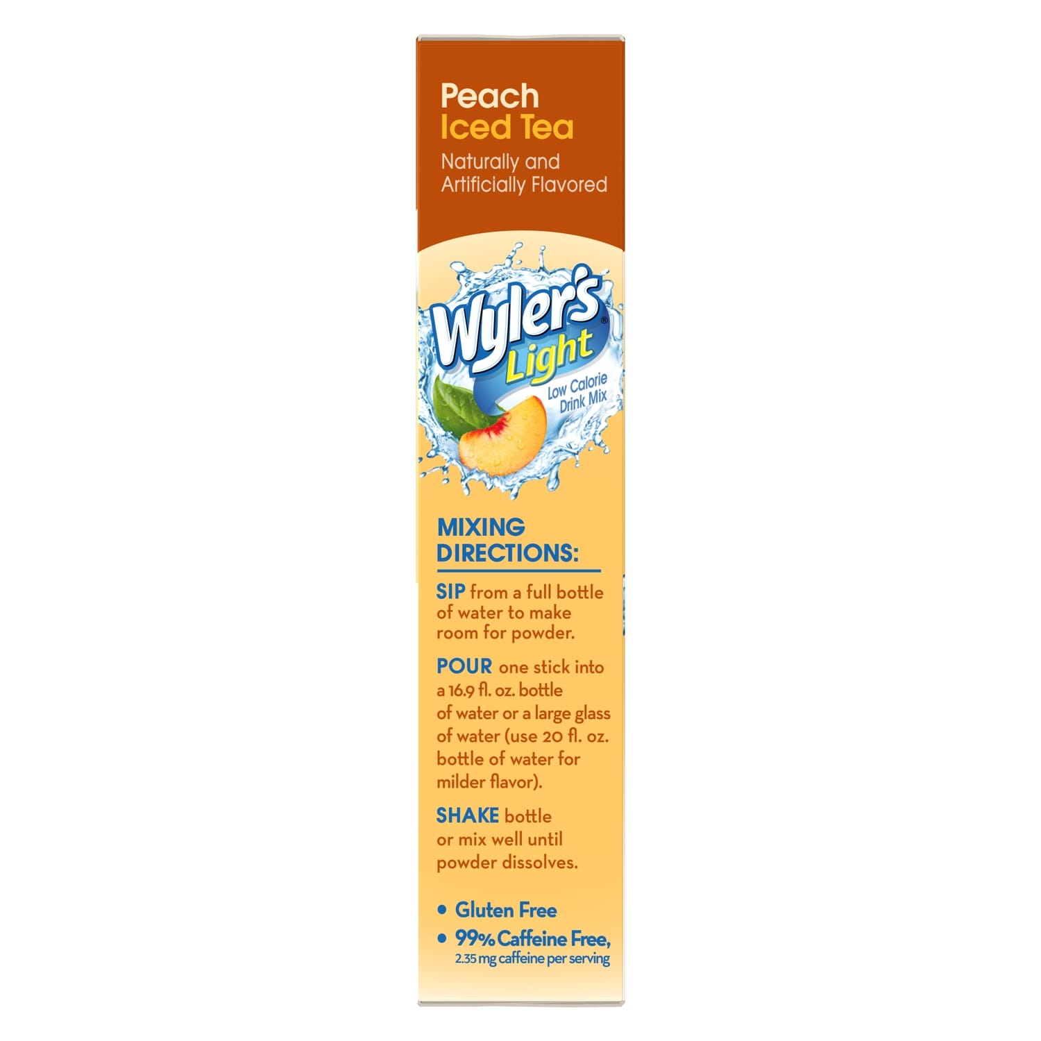 Wyler's Light Sugar-Free Peach Iced Tea, 8-pc Pack.