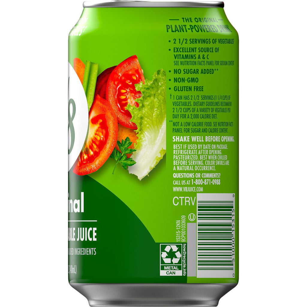 V8 Original Vegetable Juice Drink, 11.5-oz. Can