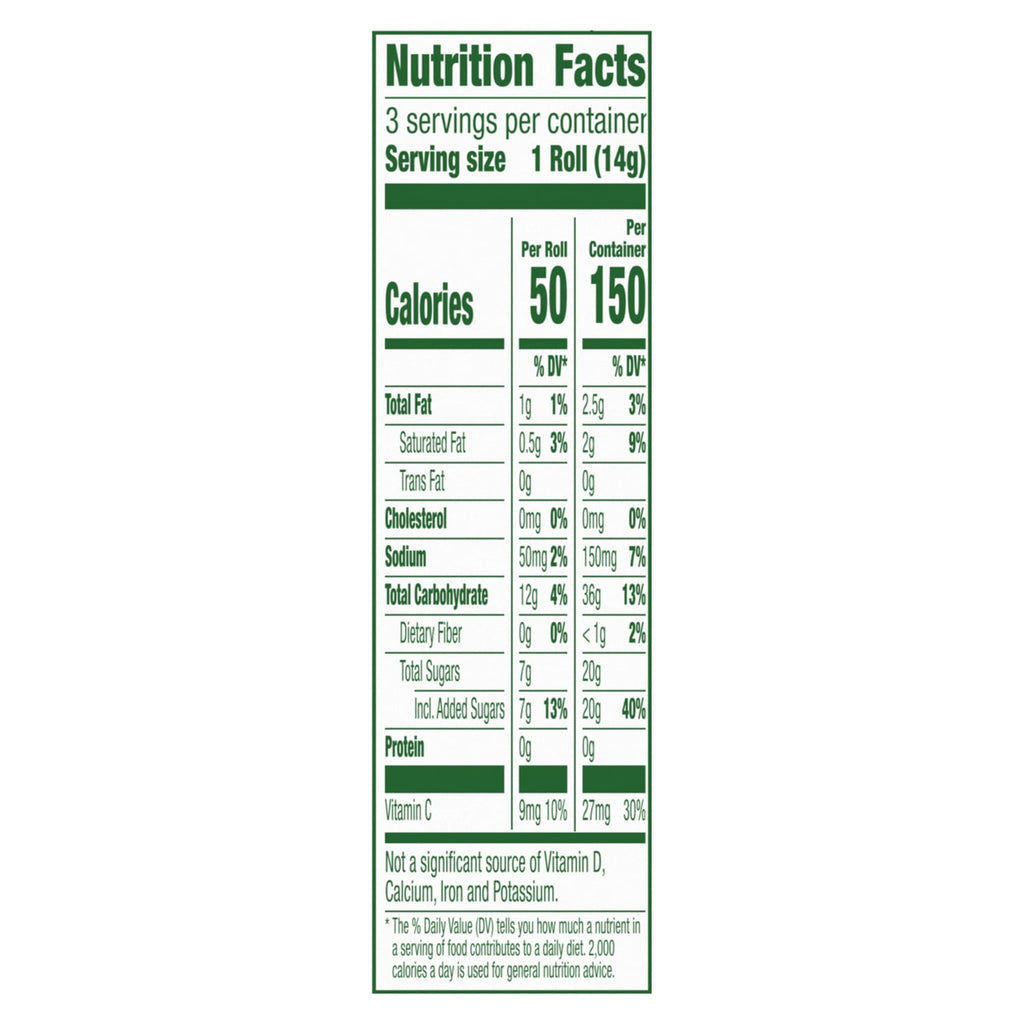 Fruit Roll-Ups Strawberry Blast, 3-pc Pack.