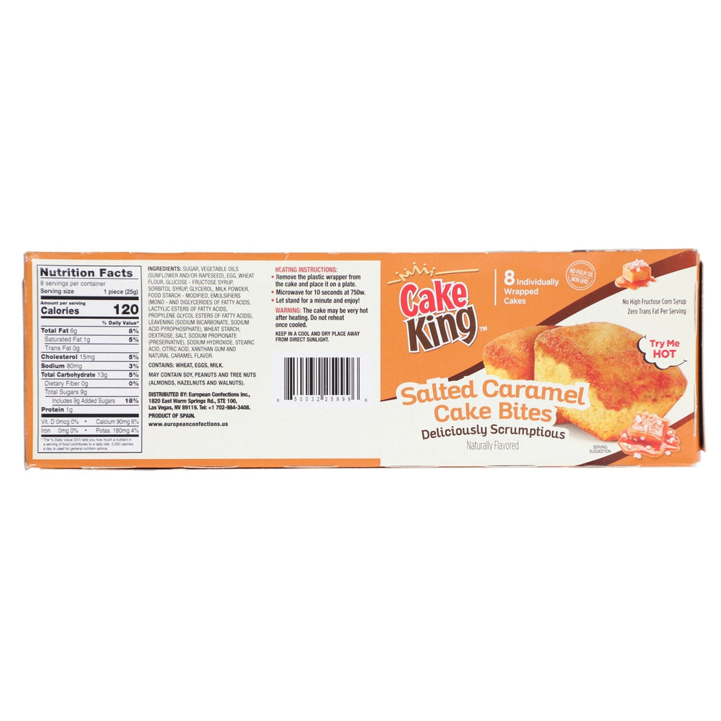 Cake King Salted Caramel Cake Bites, 8-pc Pack.