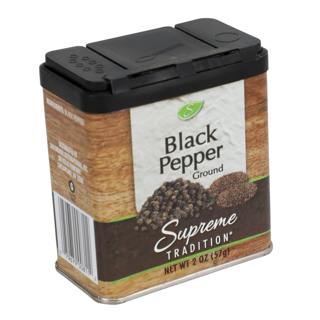 Spice Time Pure Ground Black Pepper, 2 oz. Tin