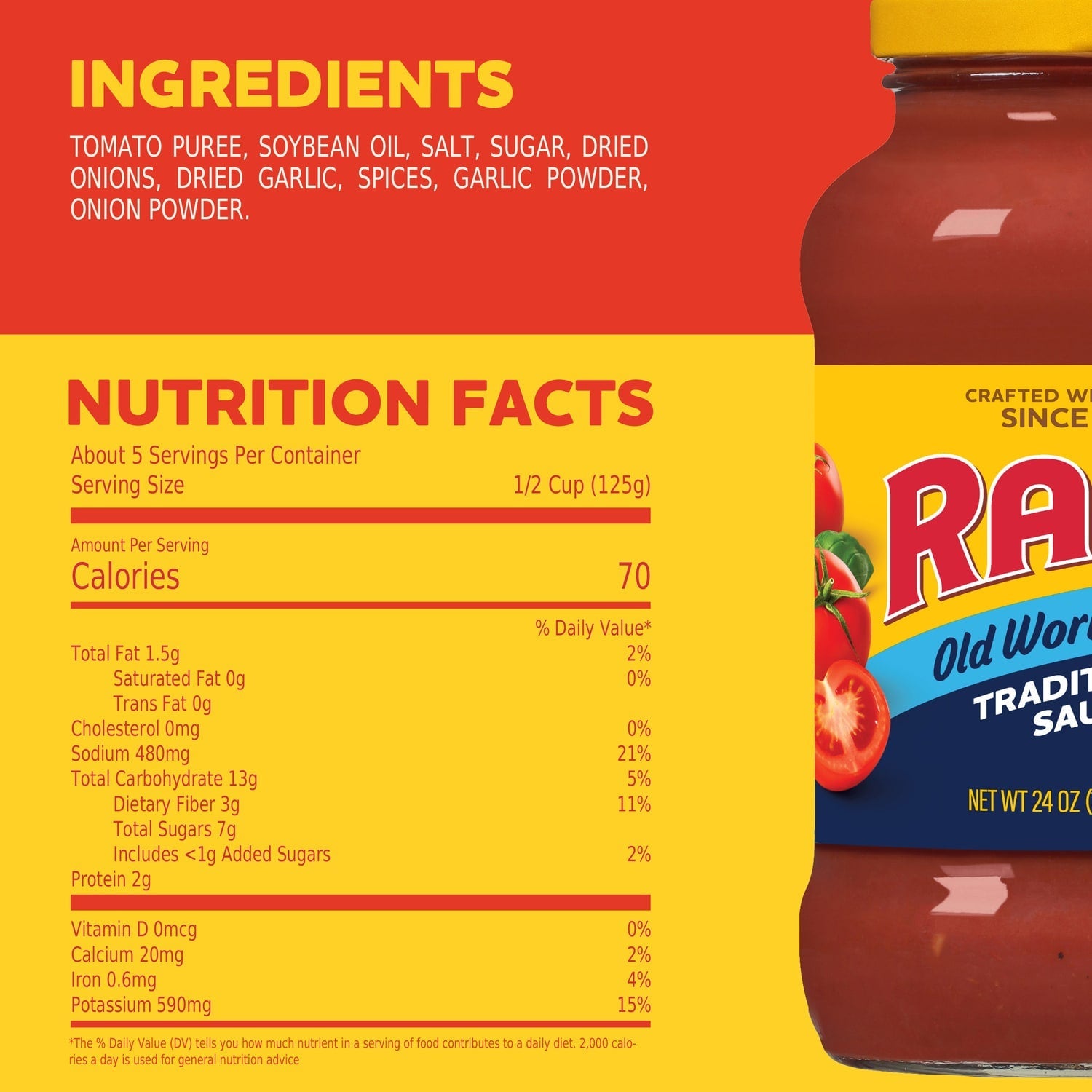 Ragu Old World Style Traditional Sauce, 24 oz