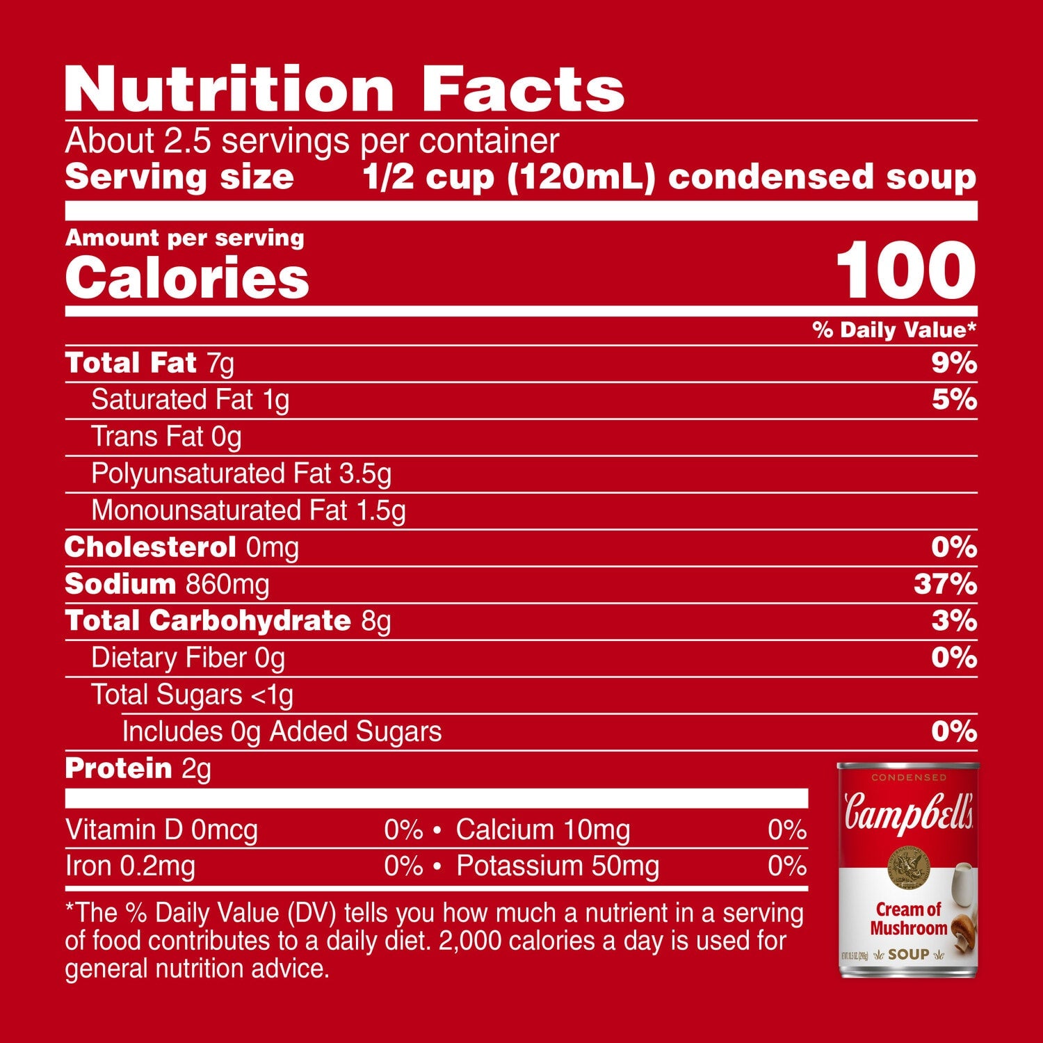 Campbell's Condensed Cream of Mushroom Soup, 10.5-oz. Cans