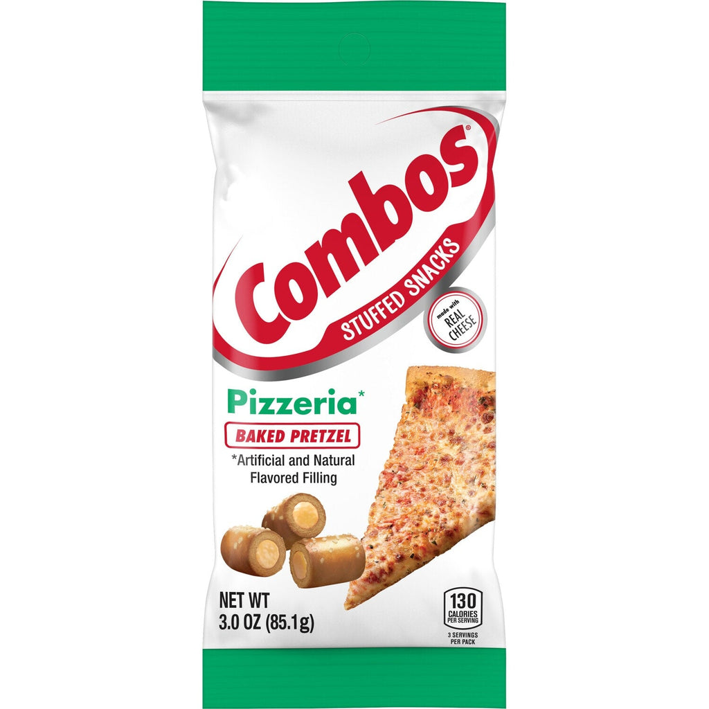 Combos Pizzeria Stuffed Pretzel Snacks, 3.0-oz Bags