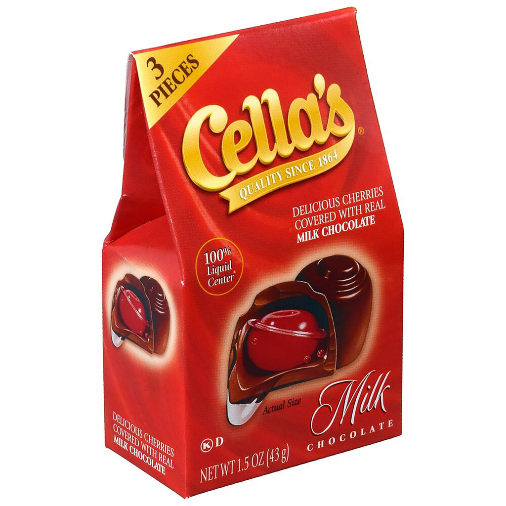 Cella's Milk Chocolate, 3-pc Pack.