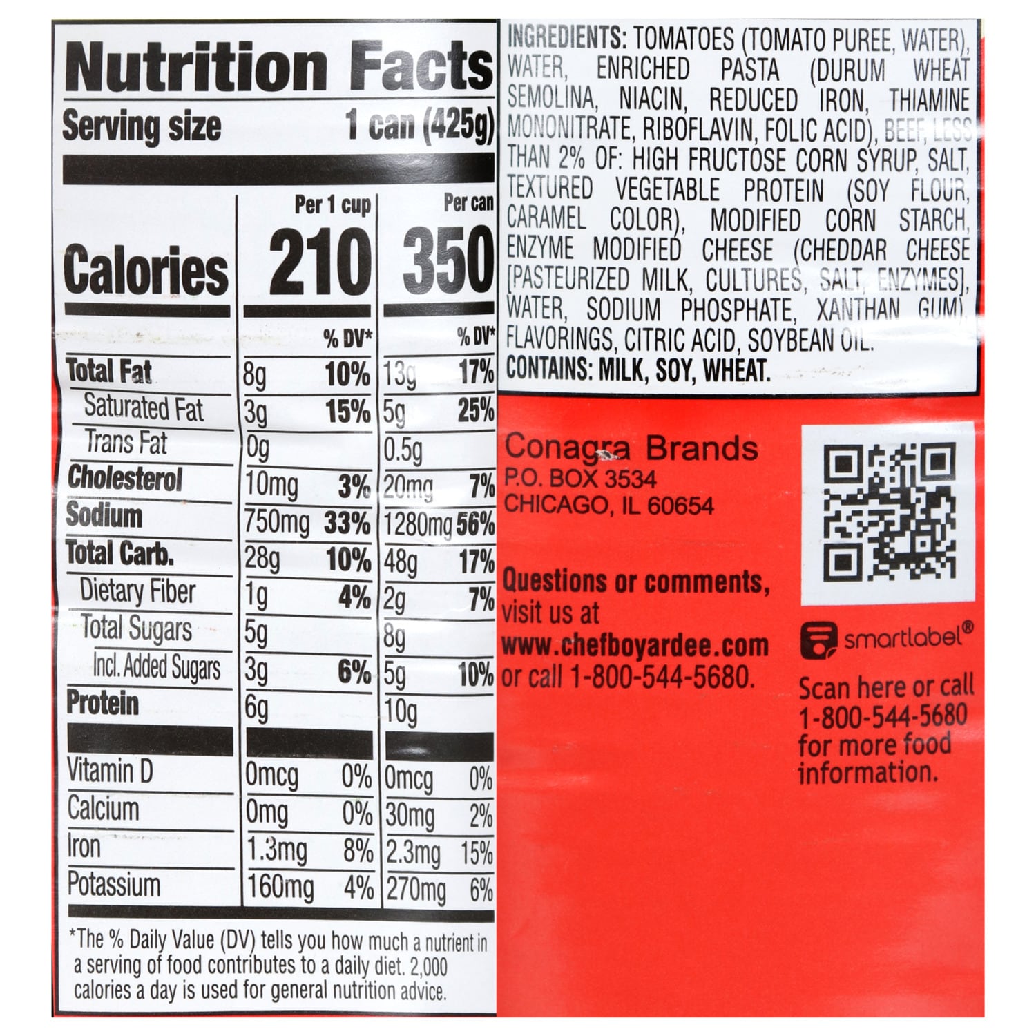 Chef Boyardee Beefraroni, 15 oz. Cans