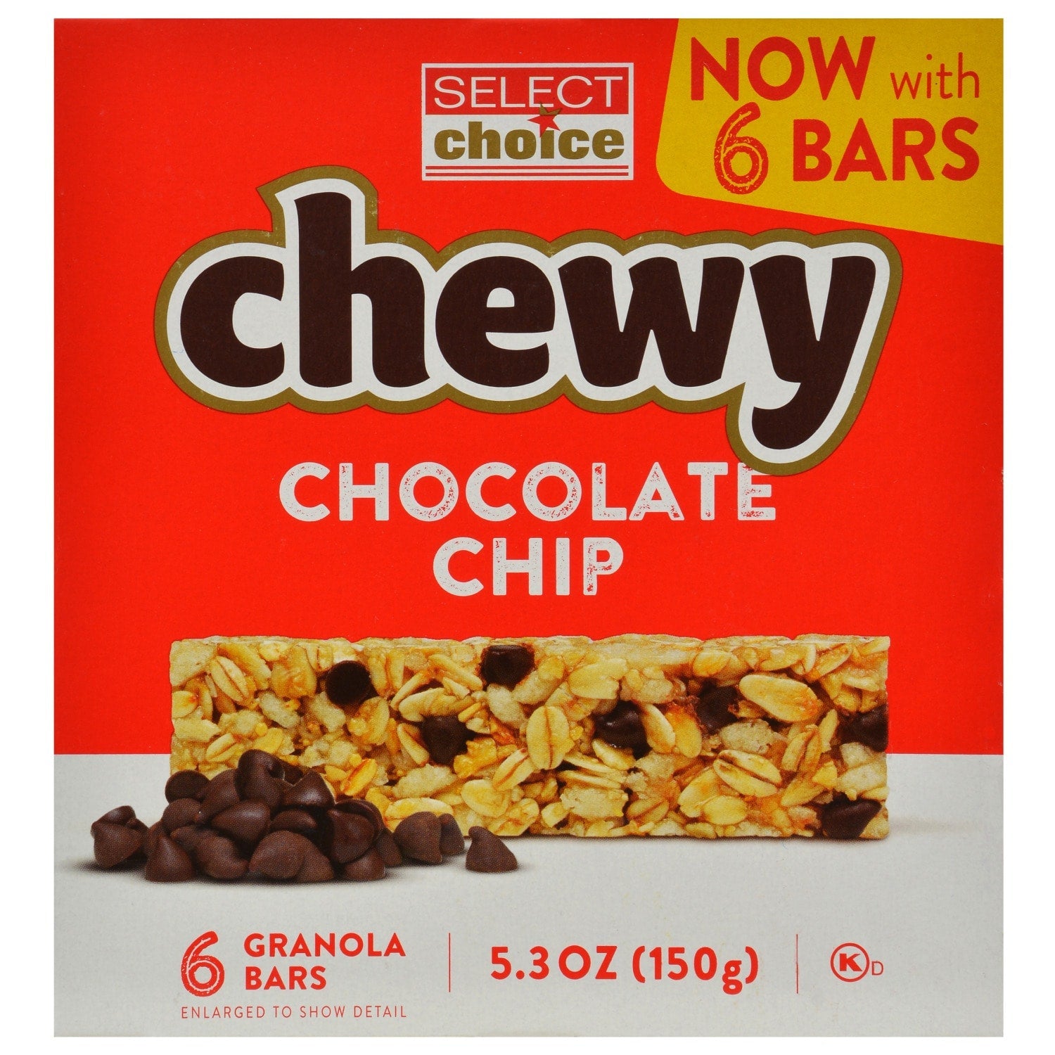 Select Choice Chewy Chocolate Chip Granola Bars, 6-ct. Boxes