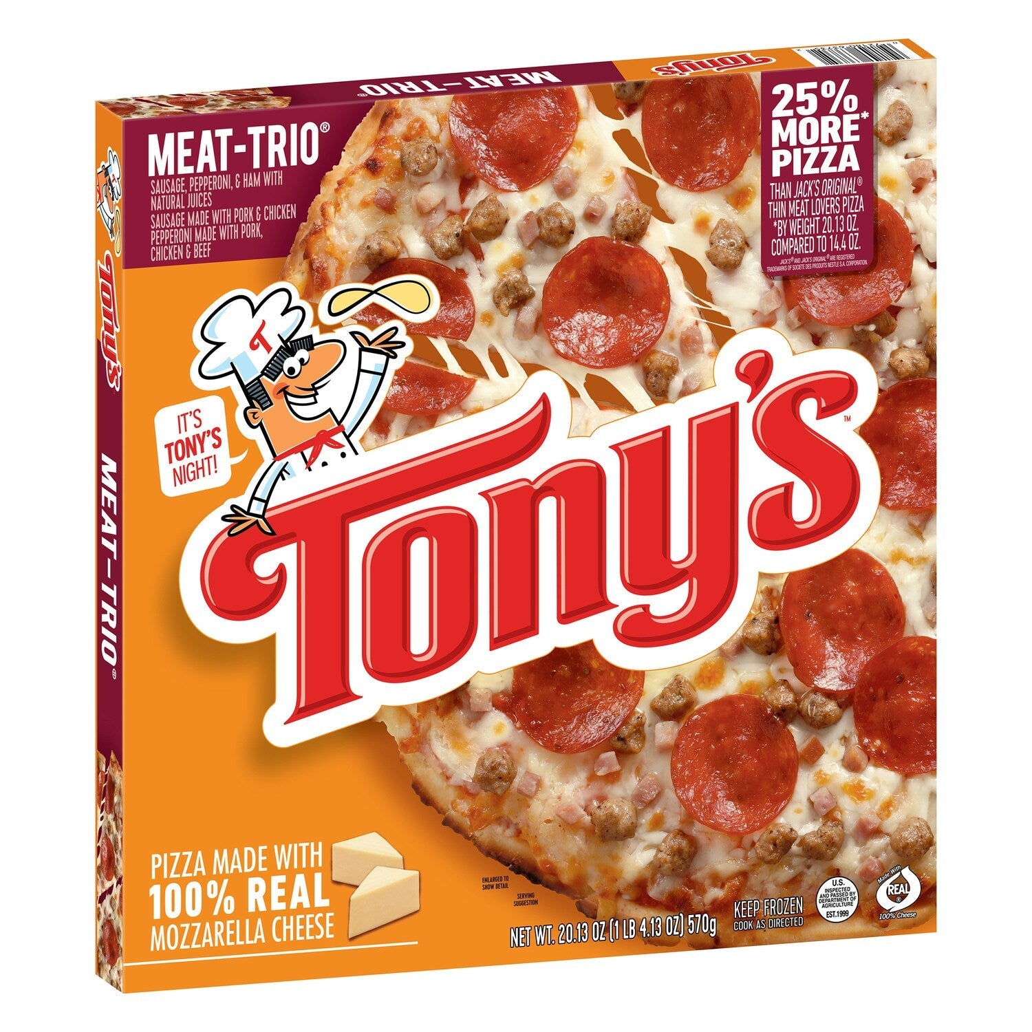 Tony's Pizzeria Style Crust Frozen Pizza - Meat Trio, 1 ct.