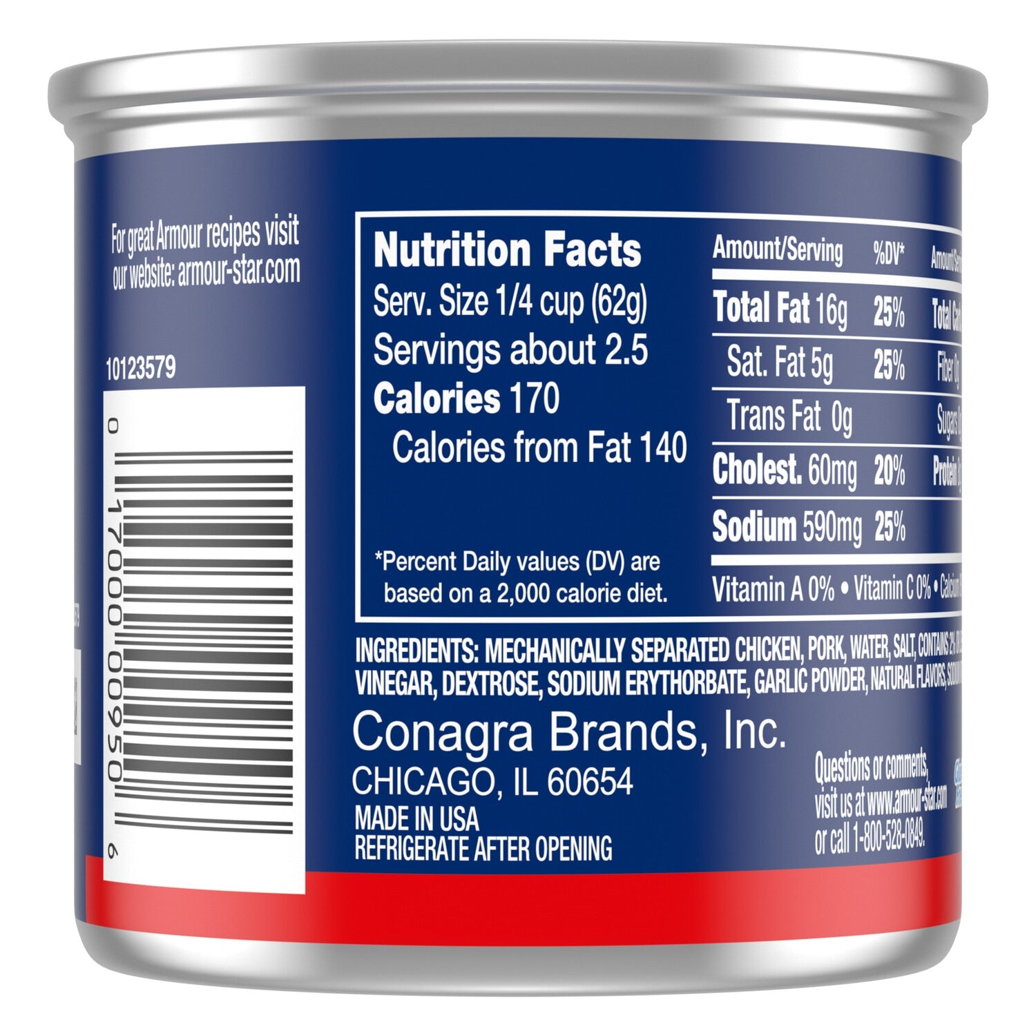 Armour Star Potted Meat, Canned Meat, 5.5 oz.