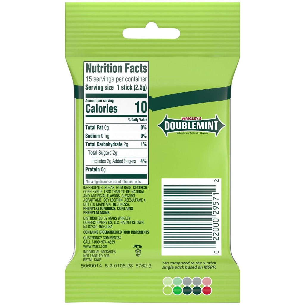 Mars Doublemint Chewing Gum, 3-ct. Pack