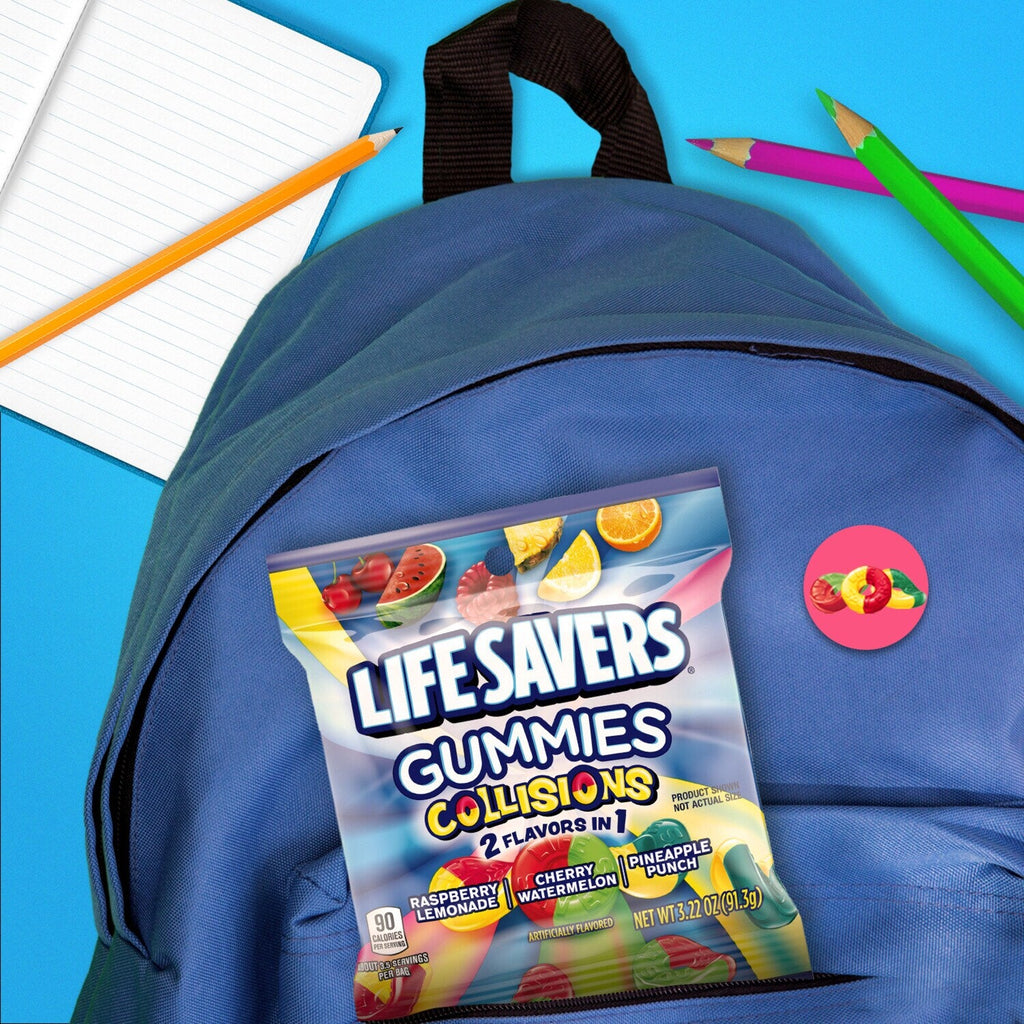 LIFE SAVERS Collisions Gummy Candy, 3.22 oz Bag