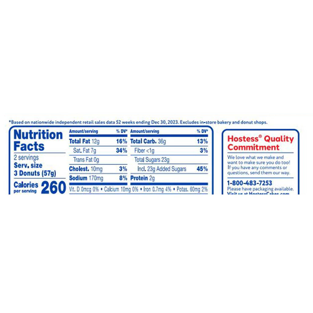 Hostess Donettes Crunch Mini Donuts, 6-pc Pack.