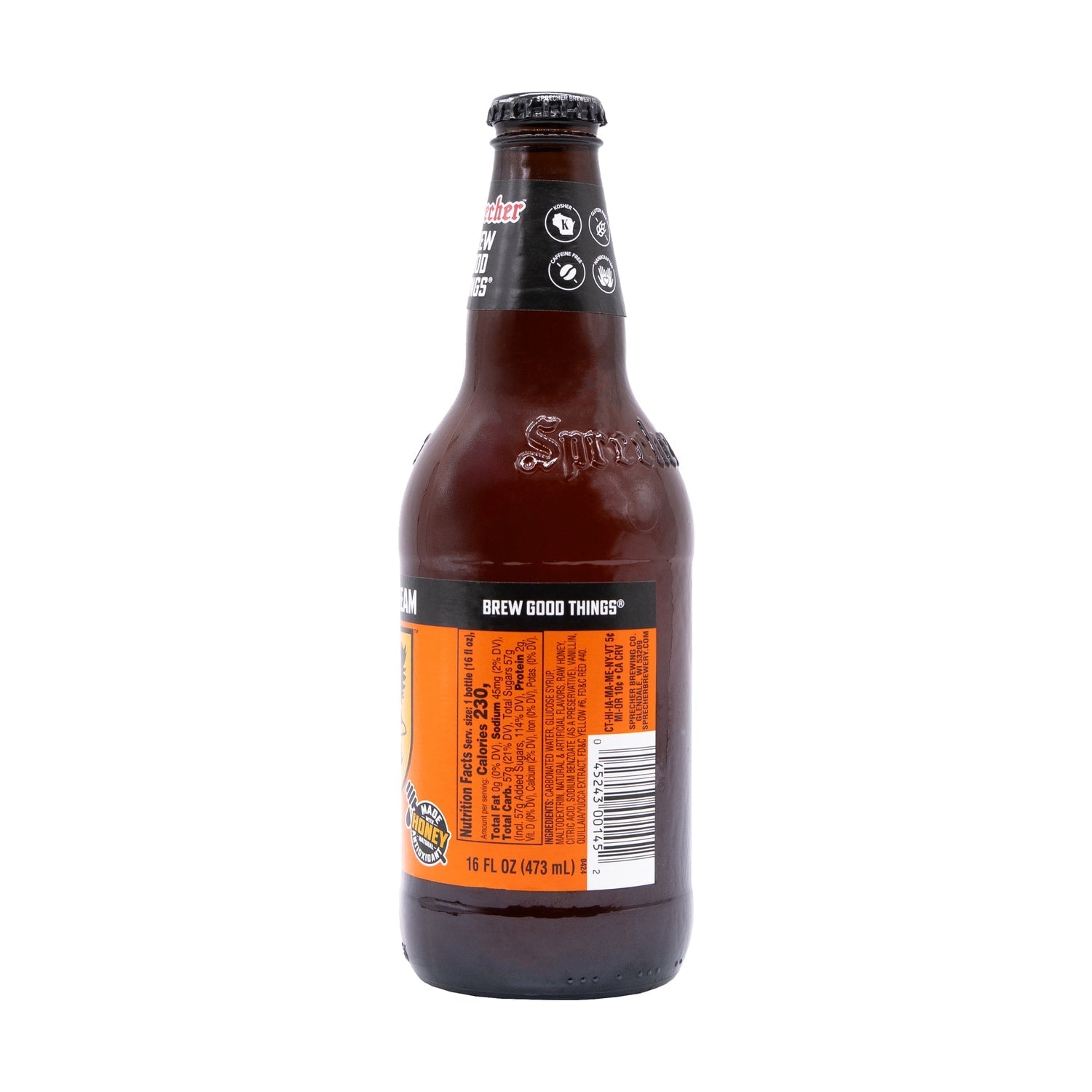 Sprecher Cream Soda - Orange Dream, 16 oz.