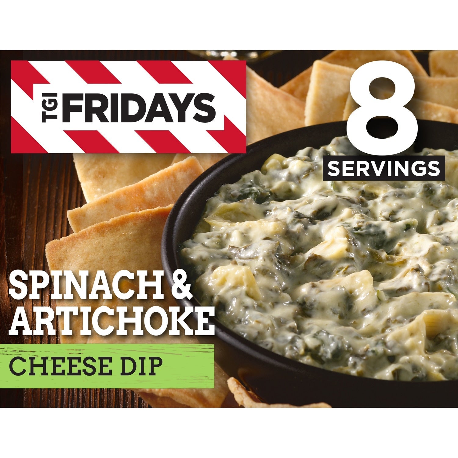 T.G.I. Fridays Spinach &amp; Artichoke Cheese Dip Frozen Snack, 8 oz Box