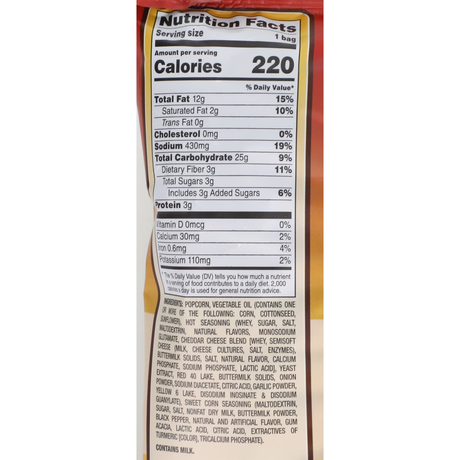 Herr's Fire-Roasted Sweet Corn Fiery Hot Popcorn, 1.5-oz.