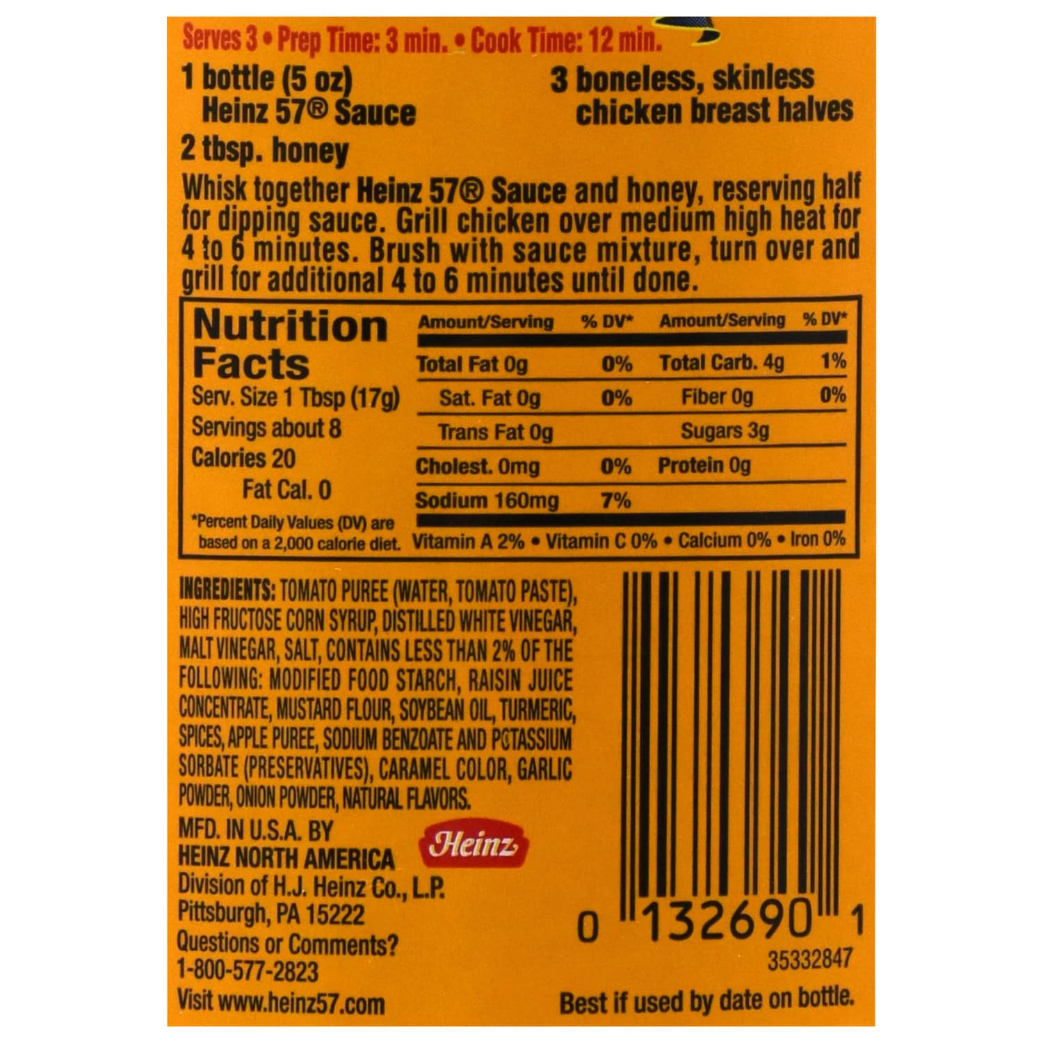Heinz 57 Sauce, 5 oz. Bottles