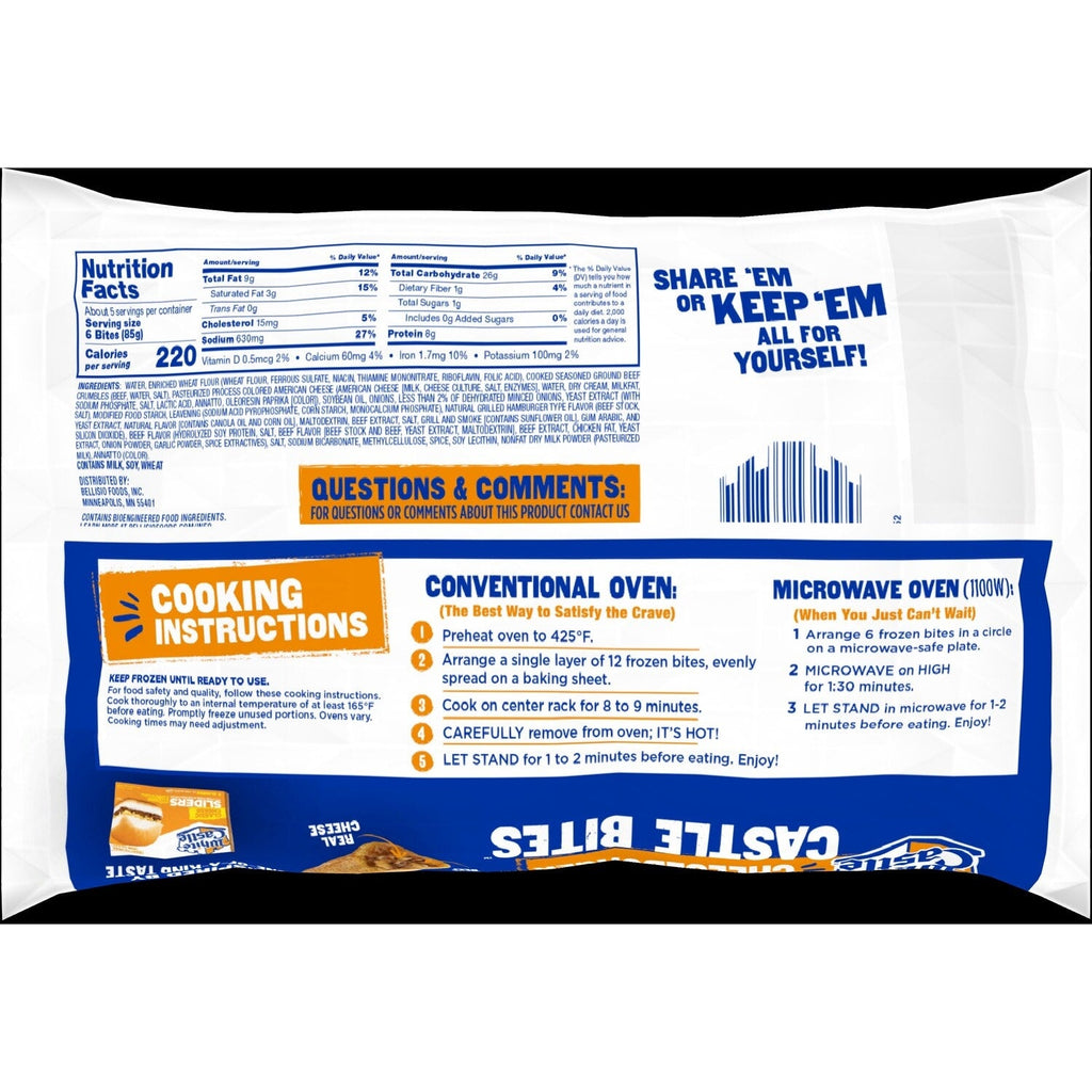 White Castle cheese Burger Castle Bites, 1-ct.