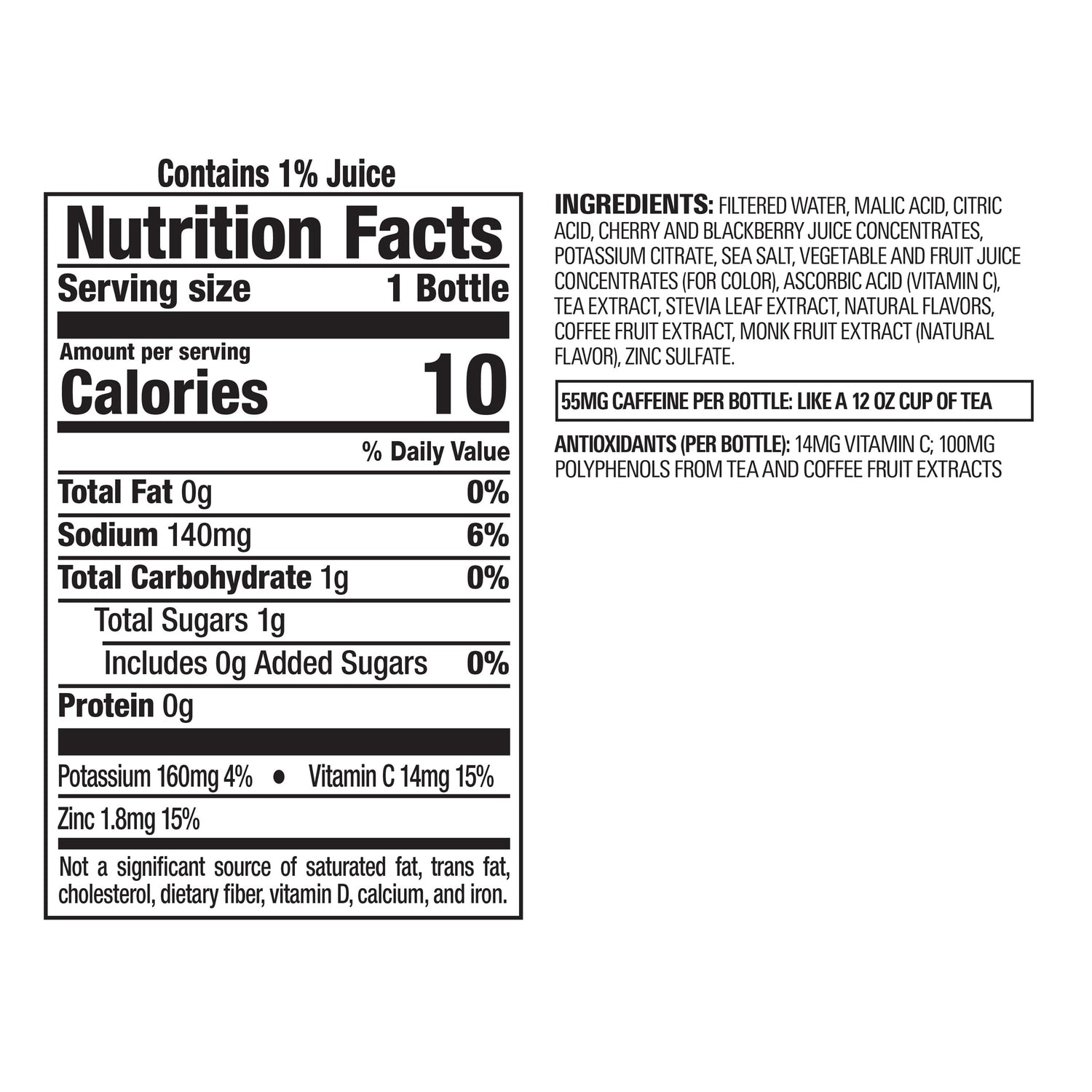 Bai Zambia Bing Cherry Water Electrolyte, 1-ct.