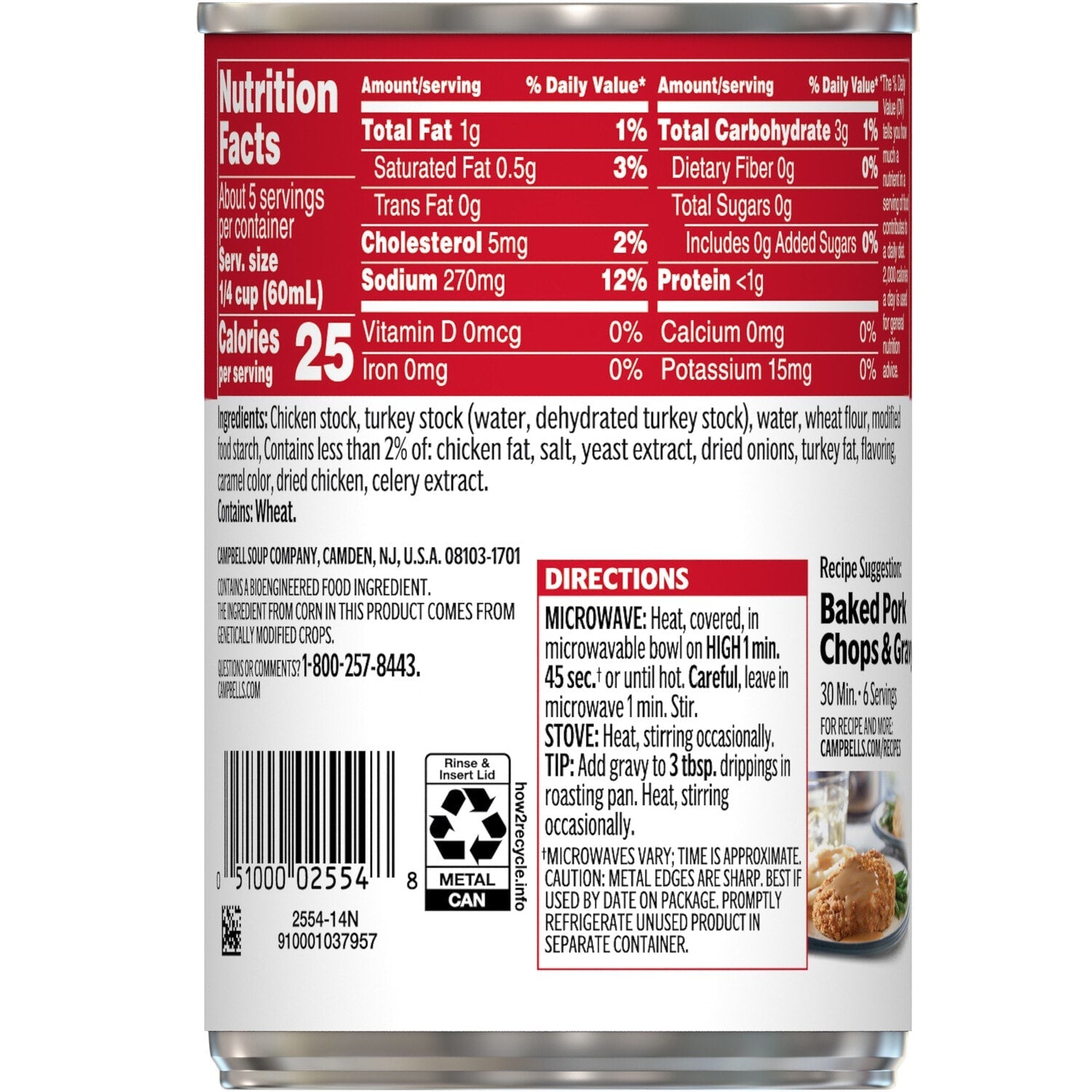 Campbellâs Turkey Gravy, 11.8-oz. Cans