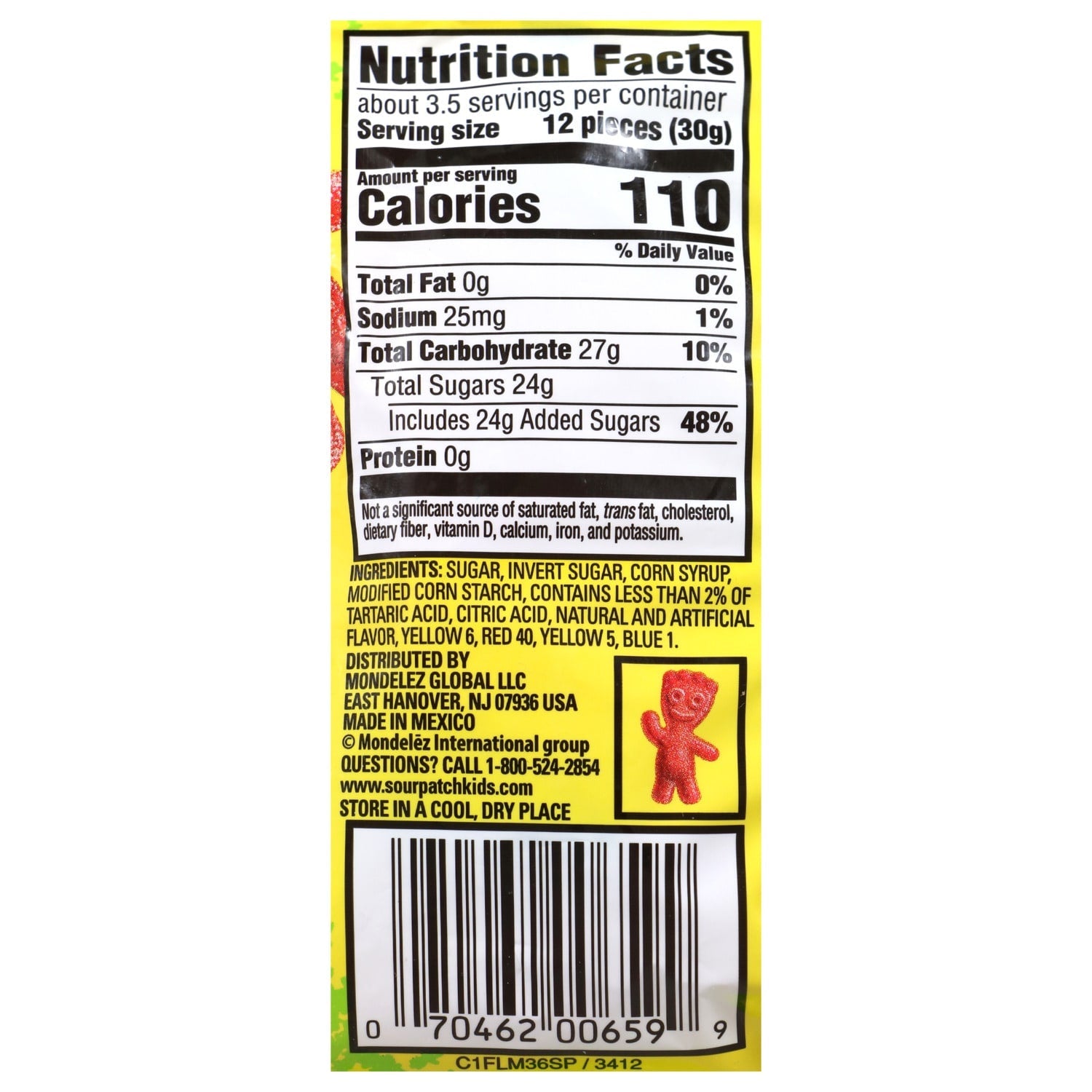 Sour Patch Kids Soft and Chewy Candy, 3.6-oz. Bags