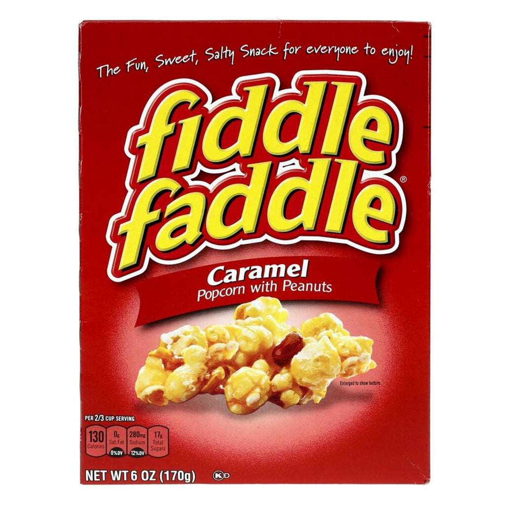 Fiddle Faddle Caramel Popcorn with Peanuts, 6-oz. Boxes
