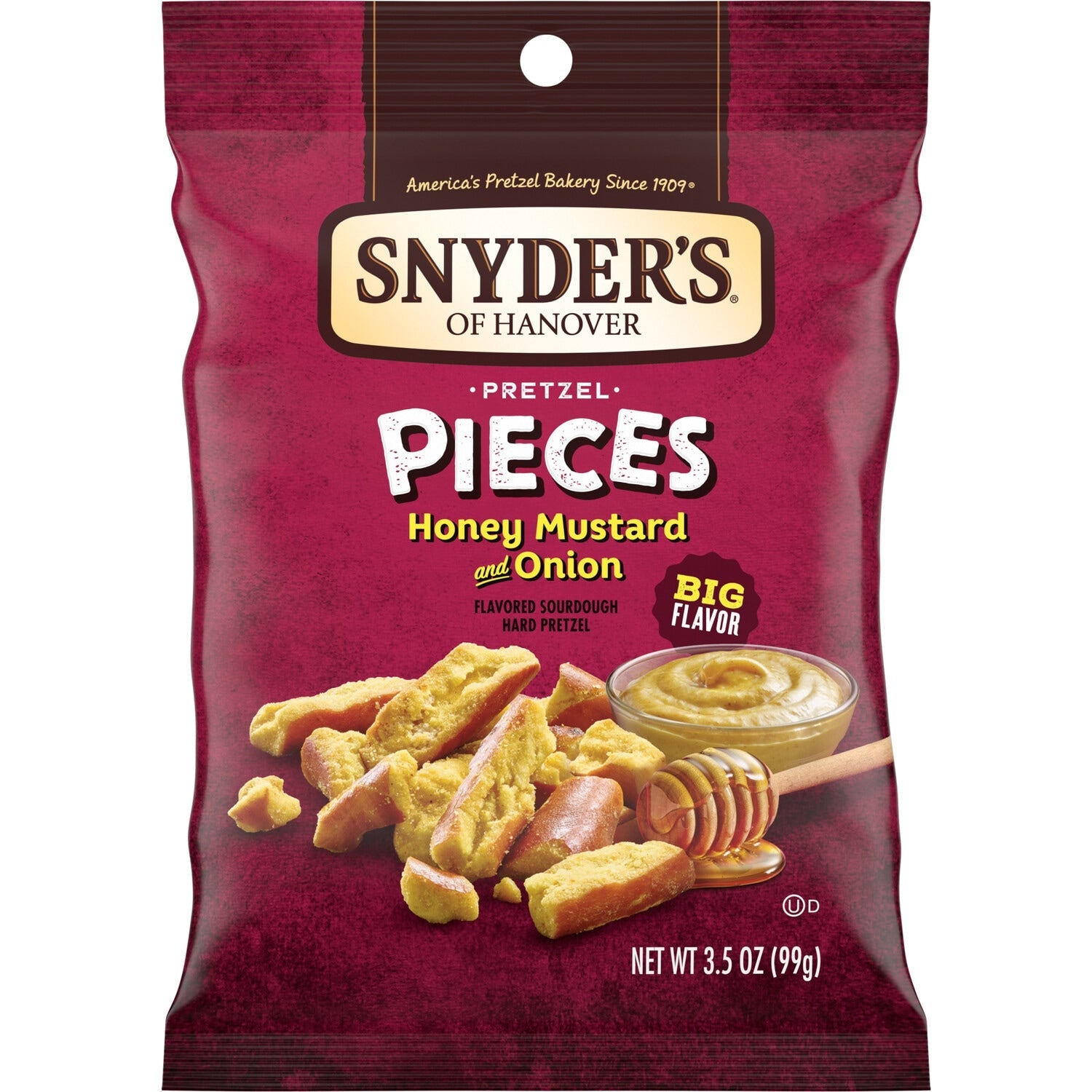Snyder's of Hanover Pretzel Pieces - Honey Mustard and Onion, 3.5 oz.
