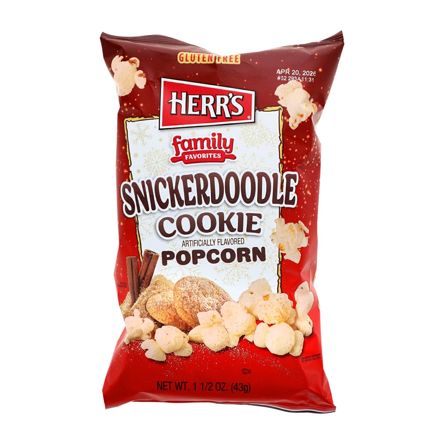 Herr's SnickerDoodle Cookie Popcorn, 1-ct.