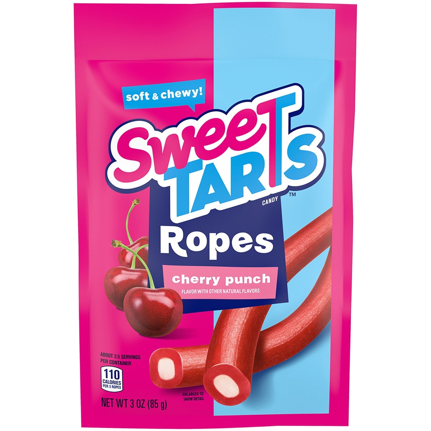 SweeTARTS Soft &amp; Chewy Cherry Punch Ropes, 3 oz. Packs