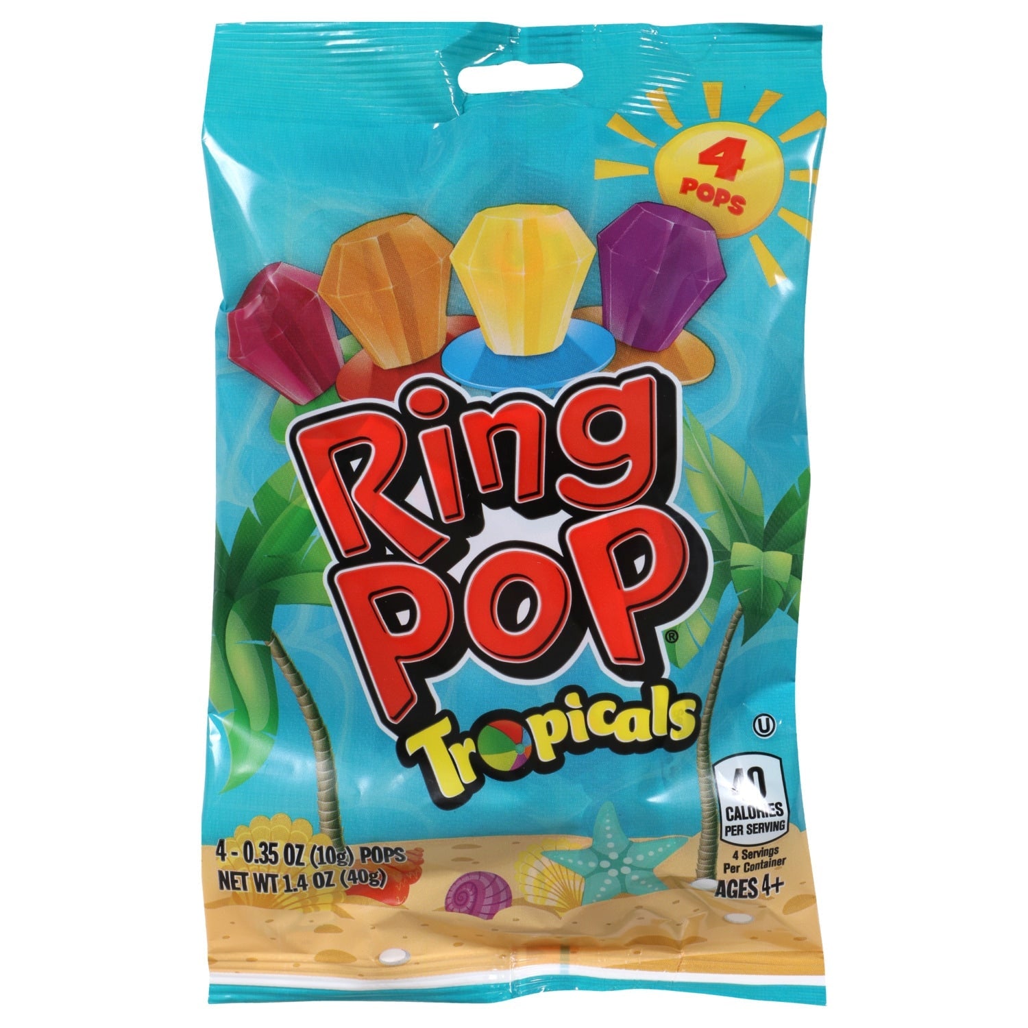 Ring Pop Tropicals, 4-ct. 1.4 oz.