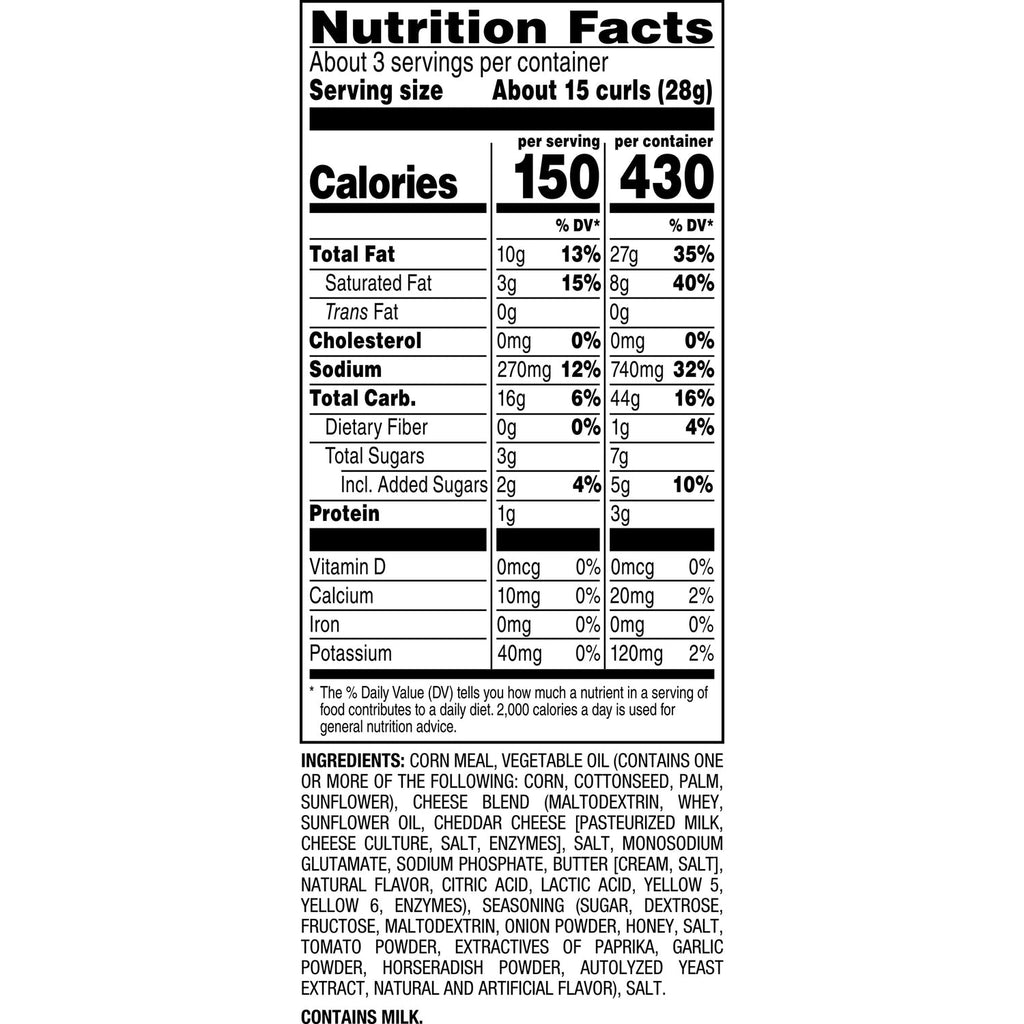 Herr's Honey Cheese Flavored Curls, 1-ct.