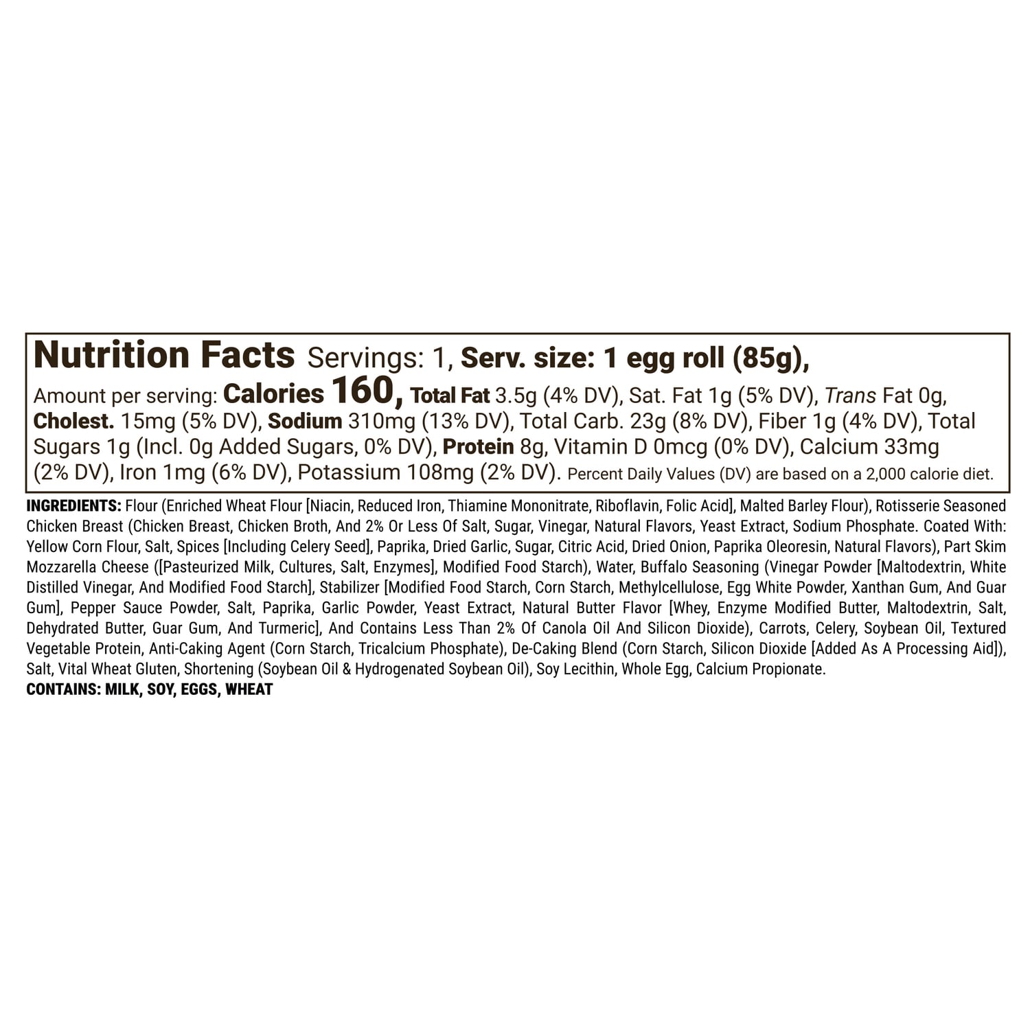 Bite Wise Buffalo Style Chicken Egg Roll, 1-ct.