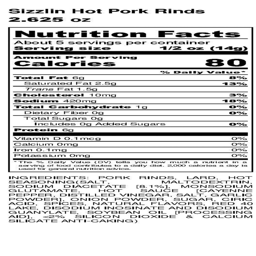 Brim's Hot Fried Pork Rinds, 2.6-oz. Bags