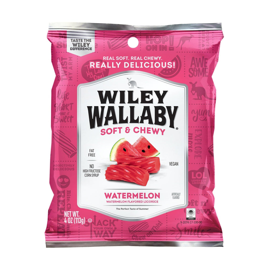 Wiley Wallaby Watermelon Licorice, 4-oz. Bags