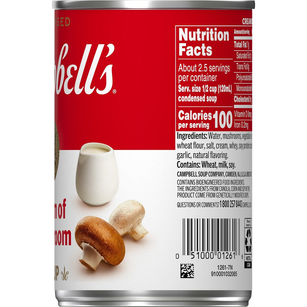 Campbell's Condensed Cream of Mushroom Soup, 10.5-oz. Cans
