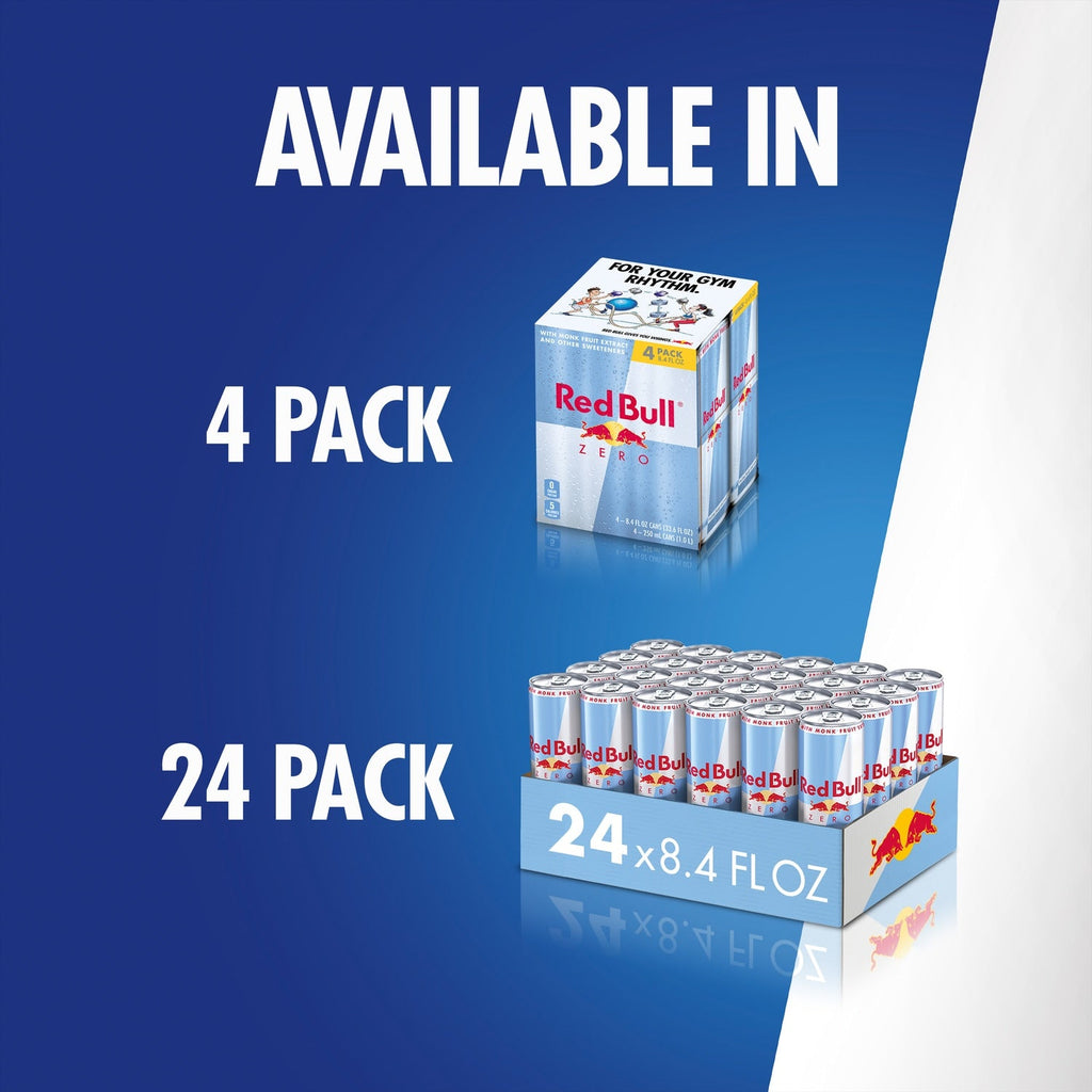 Red Bull Zero Energy Drink, 8.4 fl. oz. Can, 80mg Caffeine,&nbsp;Taurine&nbsp;&amp; B&nbsp;Vitamins
