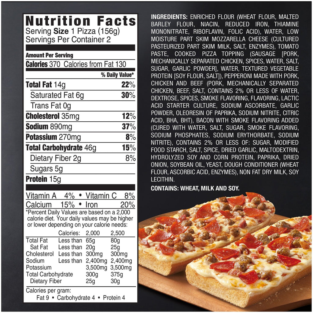Red Baron Three Meat French Bread Personal Frozen Pizza, 2-ct. Pack