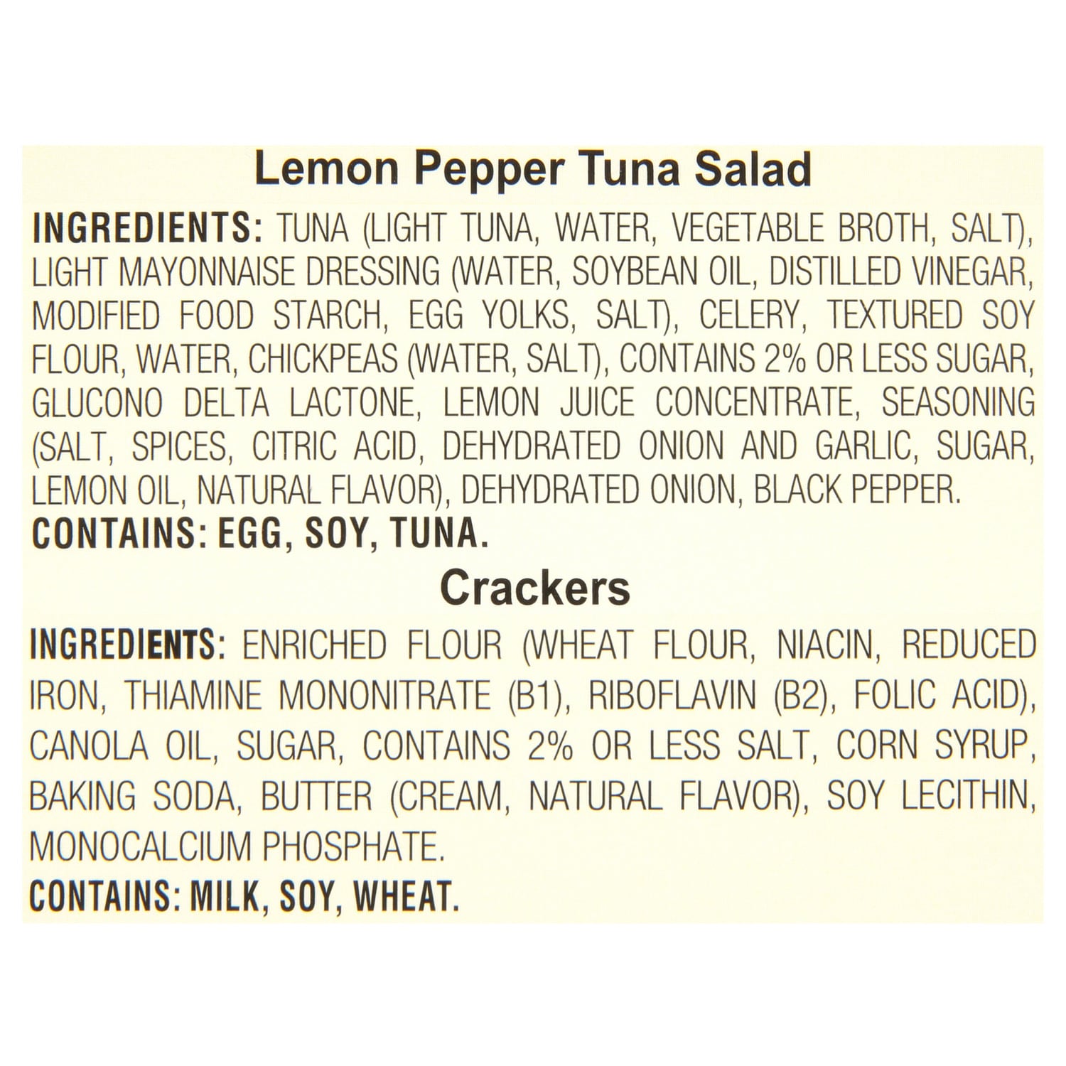 Brunswick Ready-To-Eat Lemon Pepper Tuna Salad with Crackers, 1-ct.