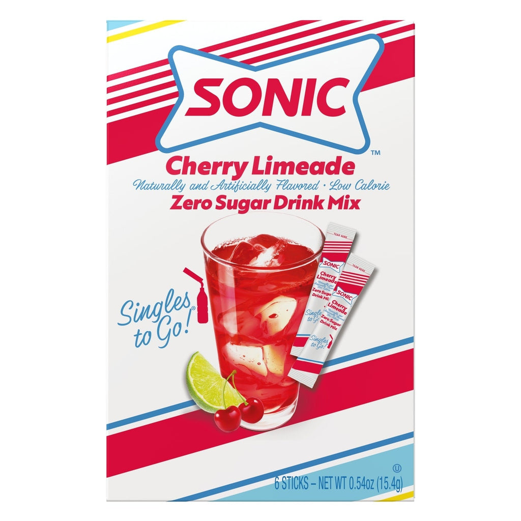 Sonic Cherry Limeade Zero Sugar Drink Mix, 6-pc Pack.