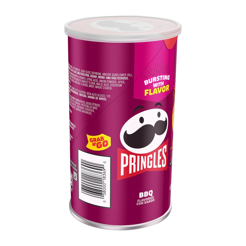 Pringles Grab &amp; Go Barbecue Chips, 2.5 oz.