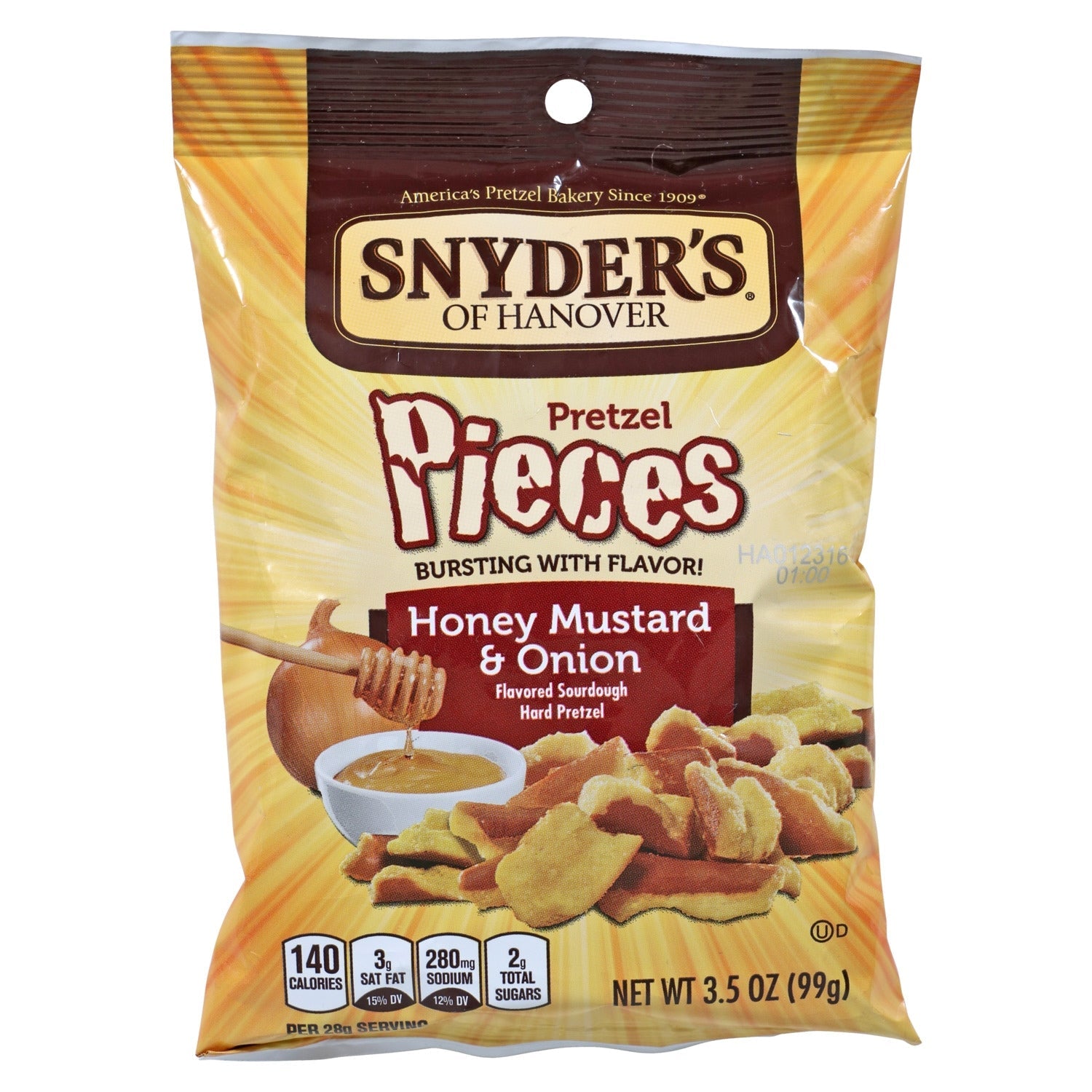 Snyder's of Hanover Pretzel Pieces - Honey Mustard and Onion, 3.5 oz.