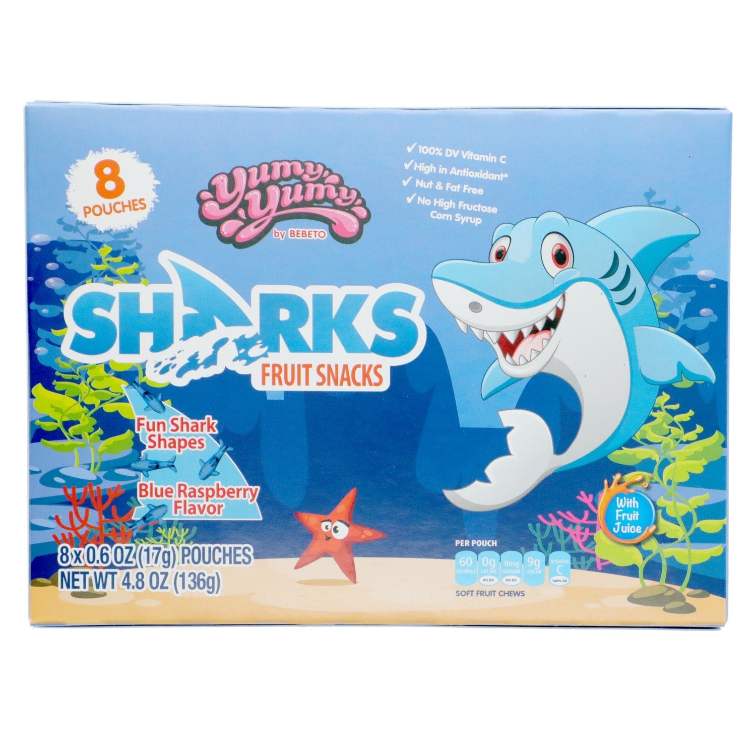 Sharks Fruit Snacks, 8-ct. 4.8 oz.