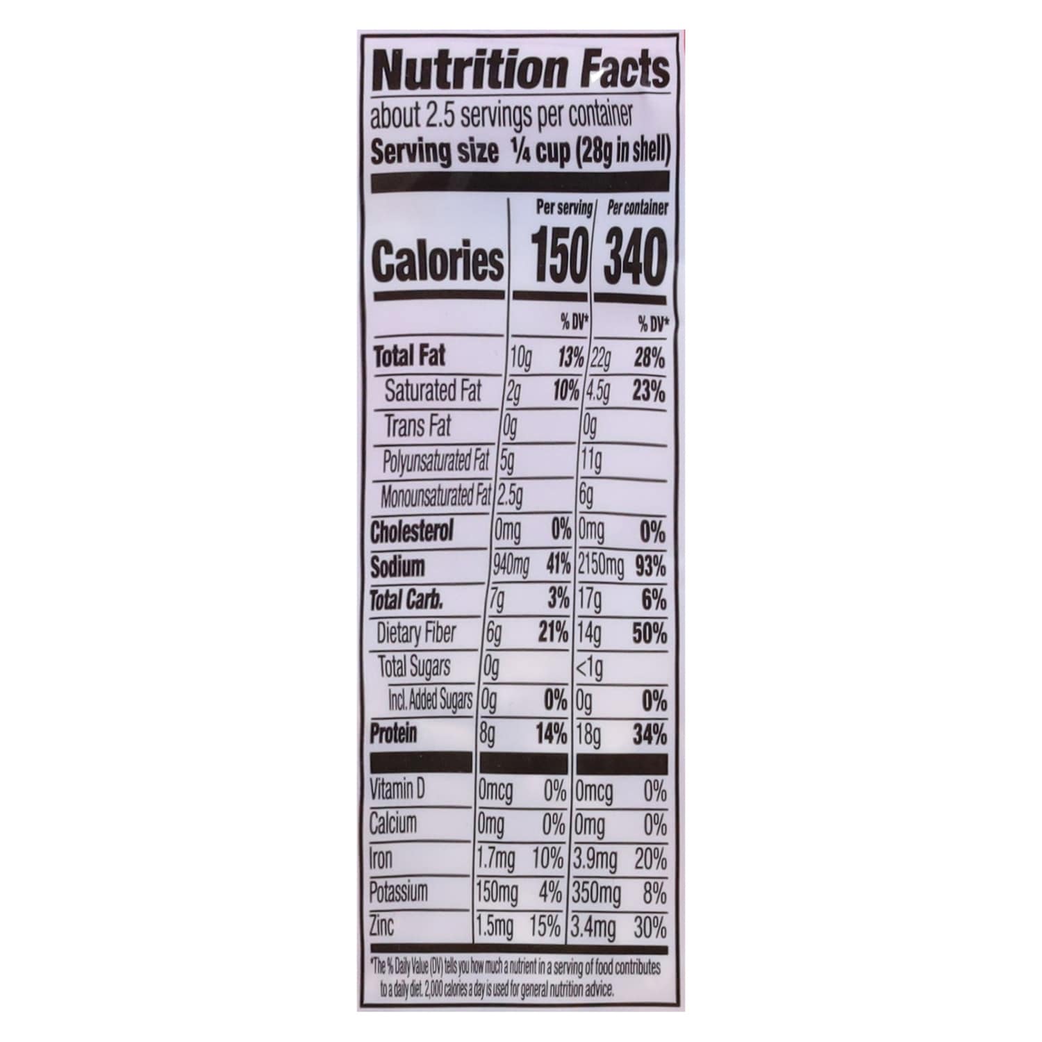 David Seeds Salted and Roasted Pumpkin Seeds, 2.25-oz. Bag