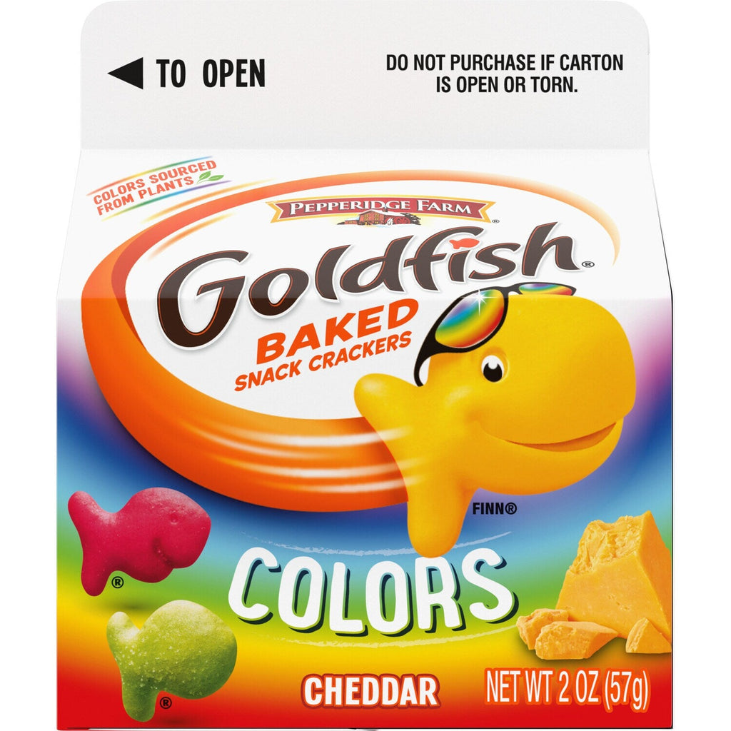 Pepperidge Farm Goldfish Colors Cheddar Cheese Crackers, 2 oz