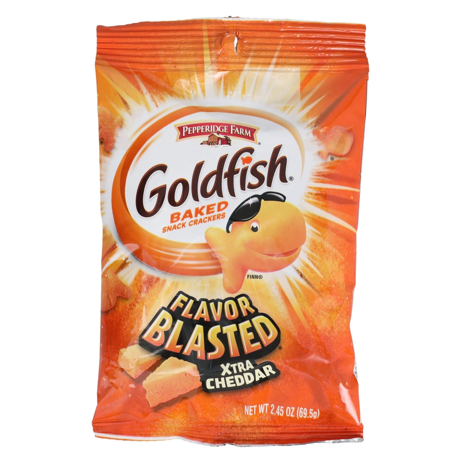 Pepperidge Farm Goldfish Flavor Blasted Xtra Cheddar Baked Snack Crackers, 2.45-oz. Pack